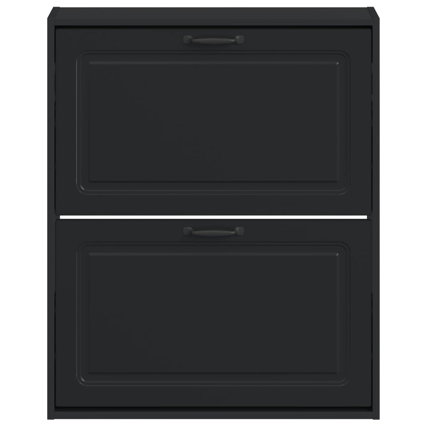 Vegghengt skoskap UTRECHT 71 x 17 x 86 cm Konstruert tre Svart