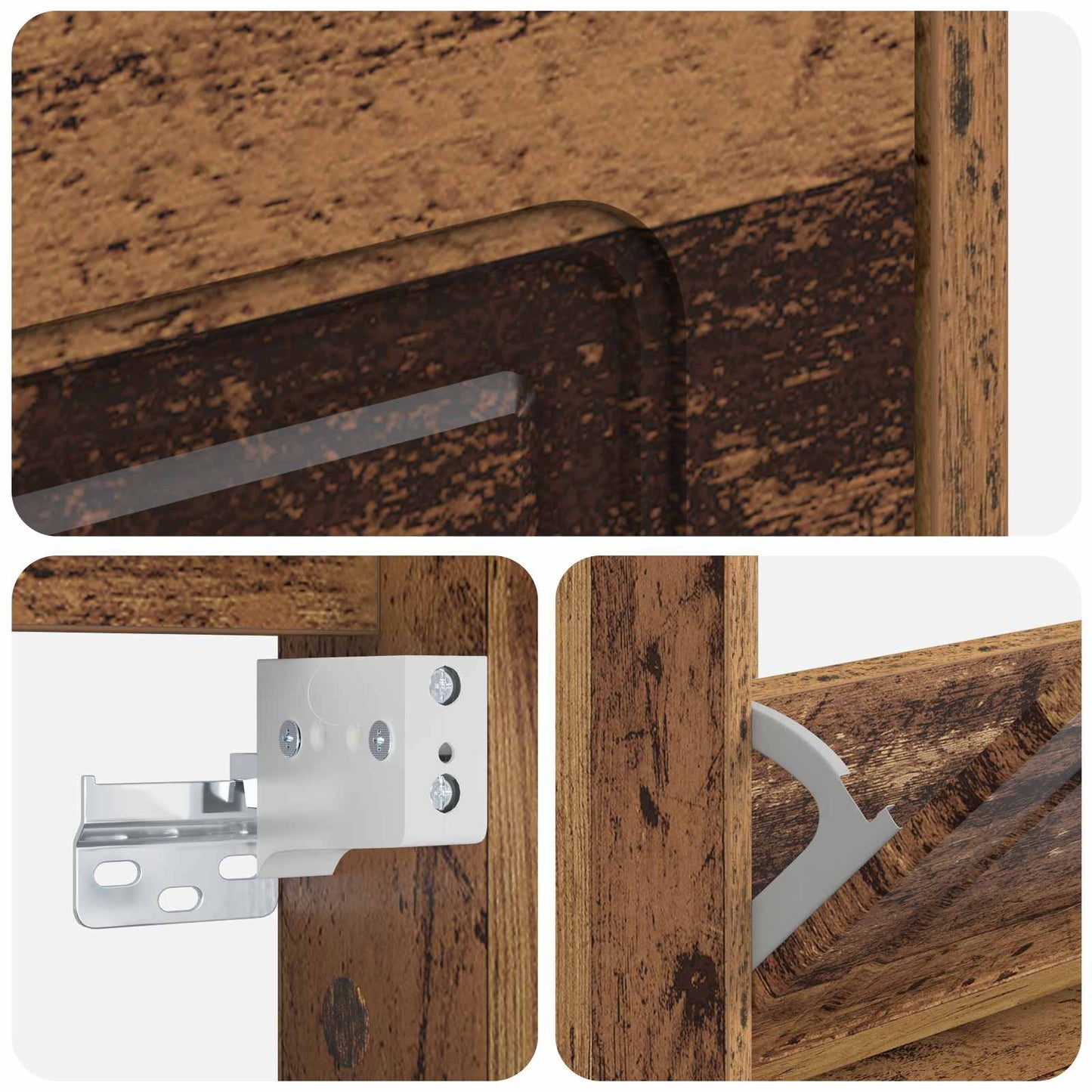 Vegghengt skoskap UTRECHT 71 x 17 x 86 cm Konstruert tre