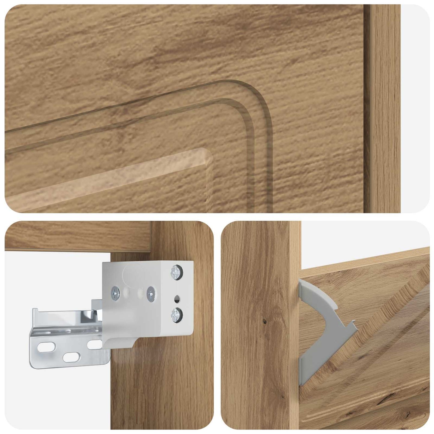 Vegghengt skoskap UTRECHT 71 x 17 x 86 cm Konstruert tre