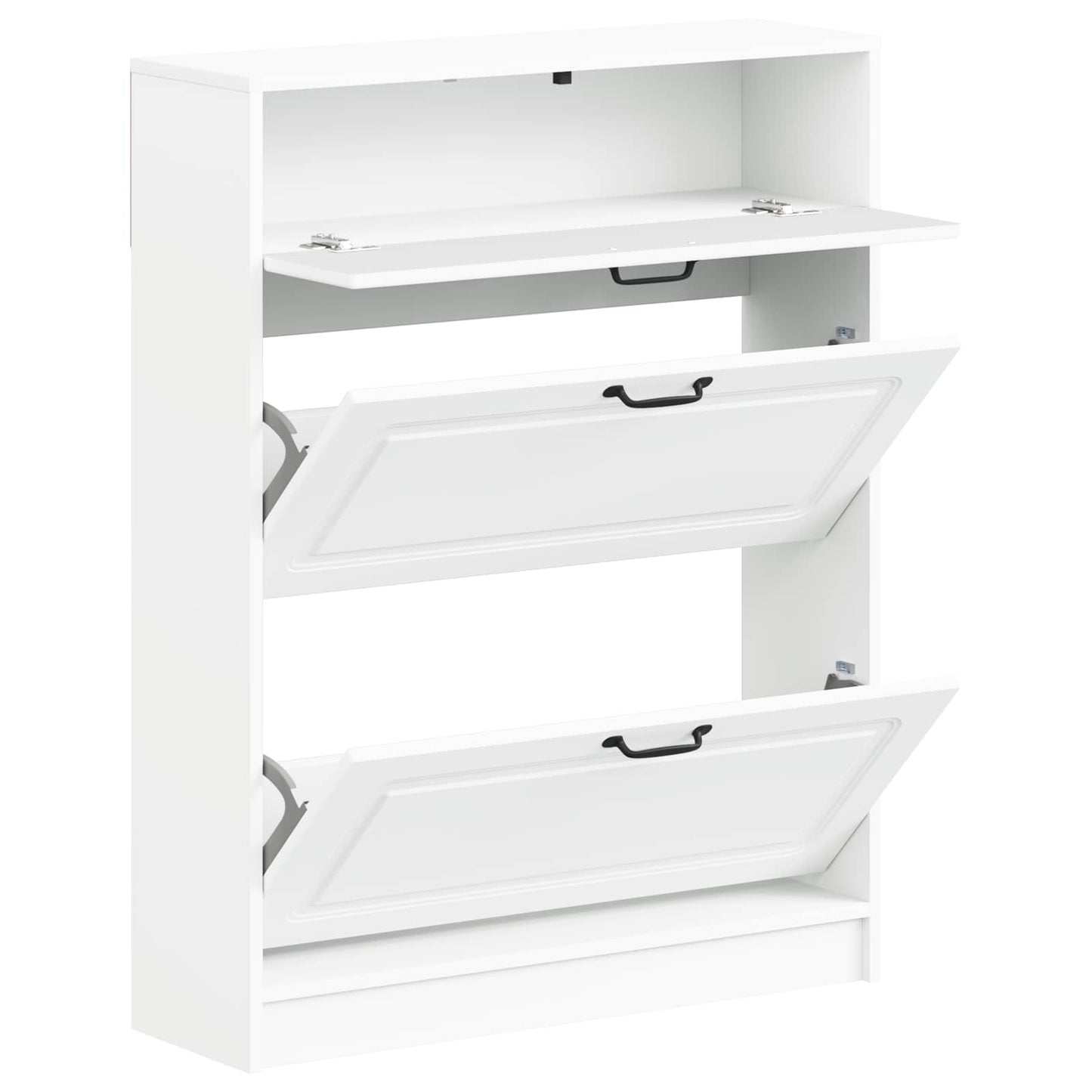 Sko Skap UTRECHT 78 x 24 x 100 cm Konstruert tre Hvit
