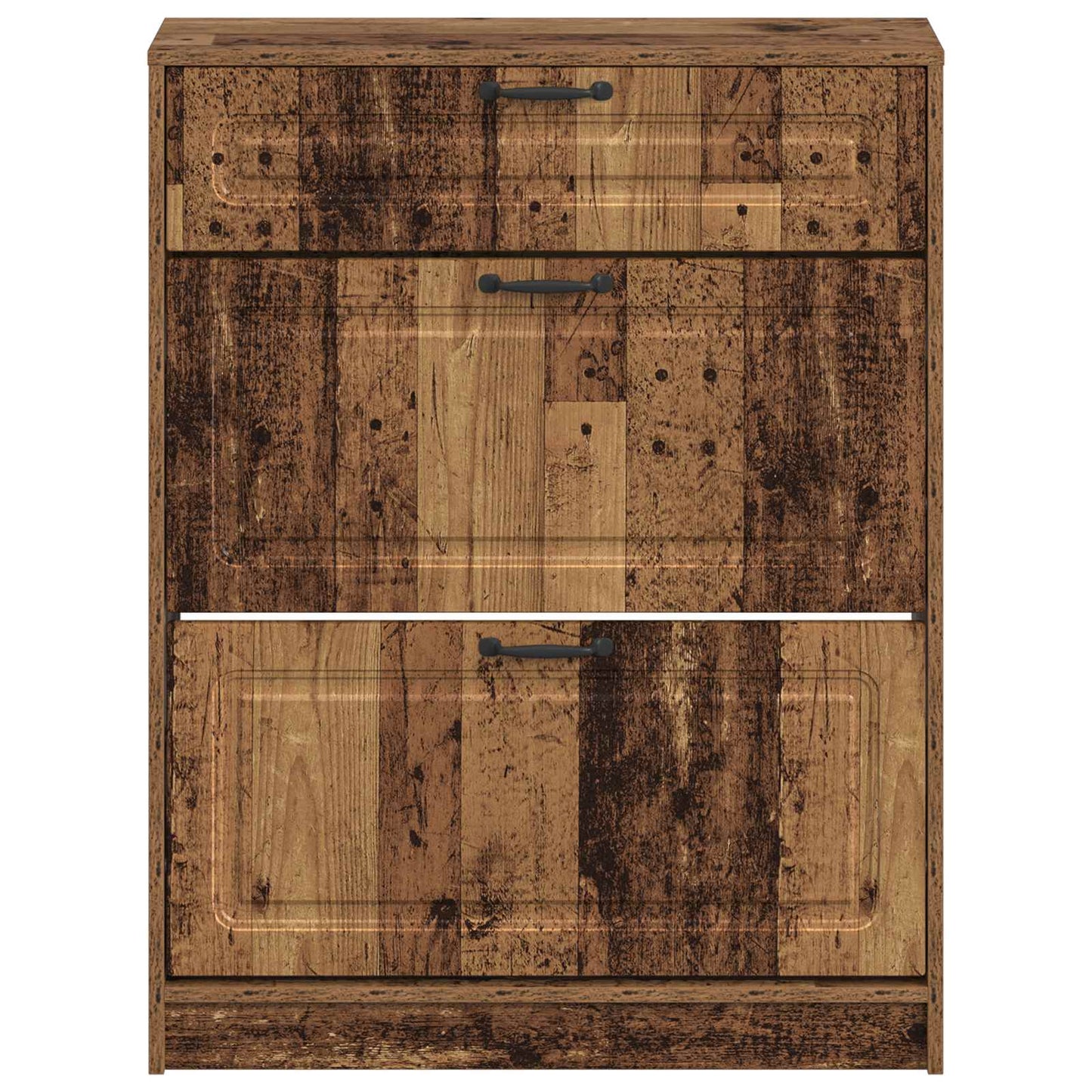 Sko Skap UTRECHT 78 x 24 x 100 cm Konstruert tre Gammelt tre