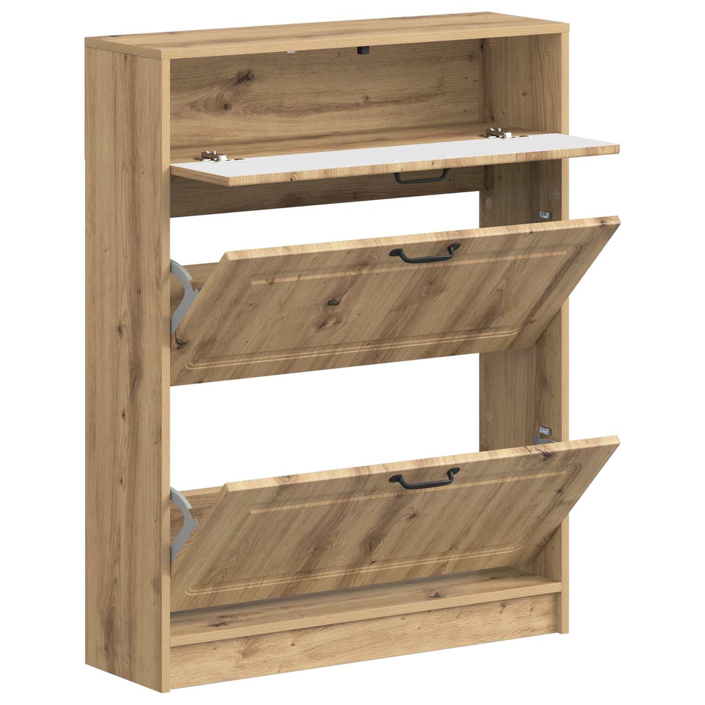 Sko Skap UTRECHT 78 x 24 x 100 cm Konstruert tre Artisan eik