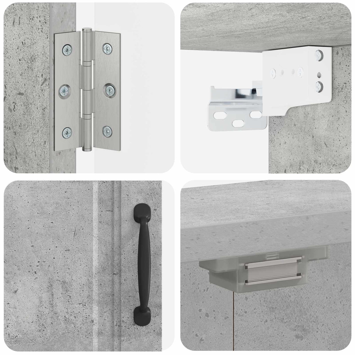 Dartbrettskap UTRECHT Betonggrå 52,5 x 10,5 x 53,5 cm