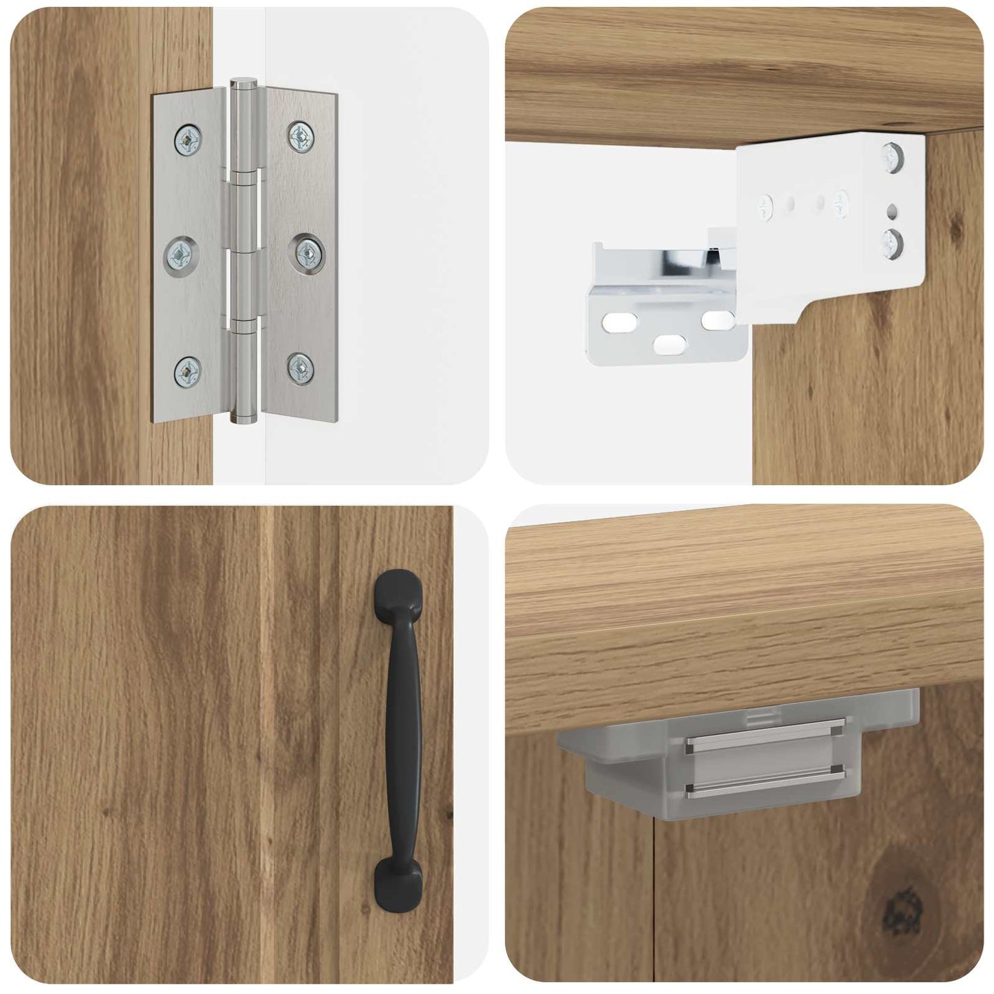 Dartbrettskap UTRECHT Artisan eik 52,5 x 10,5 x 53,5 cm