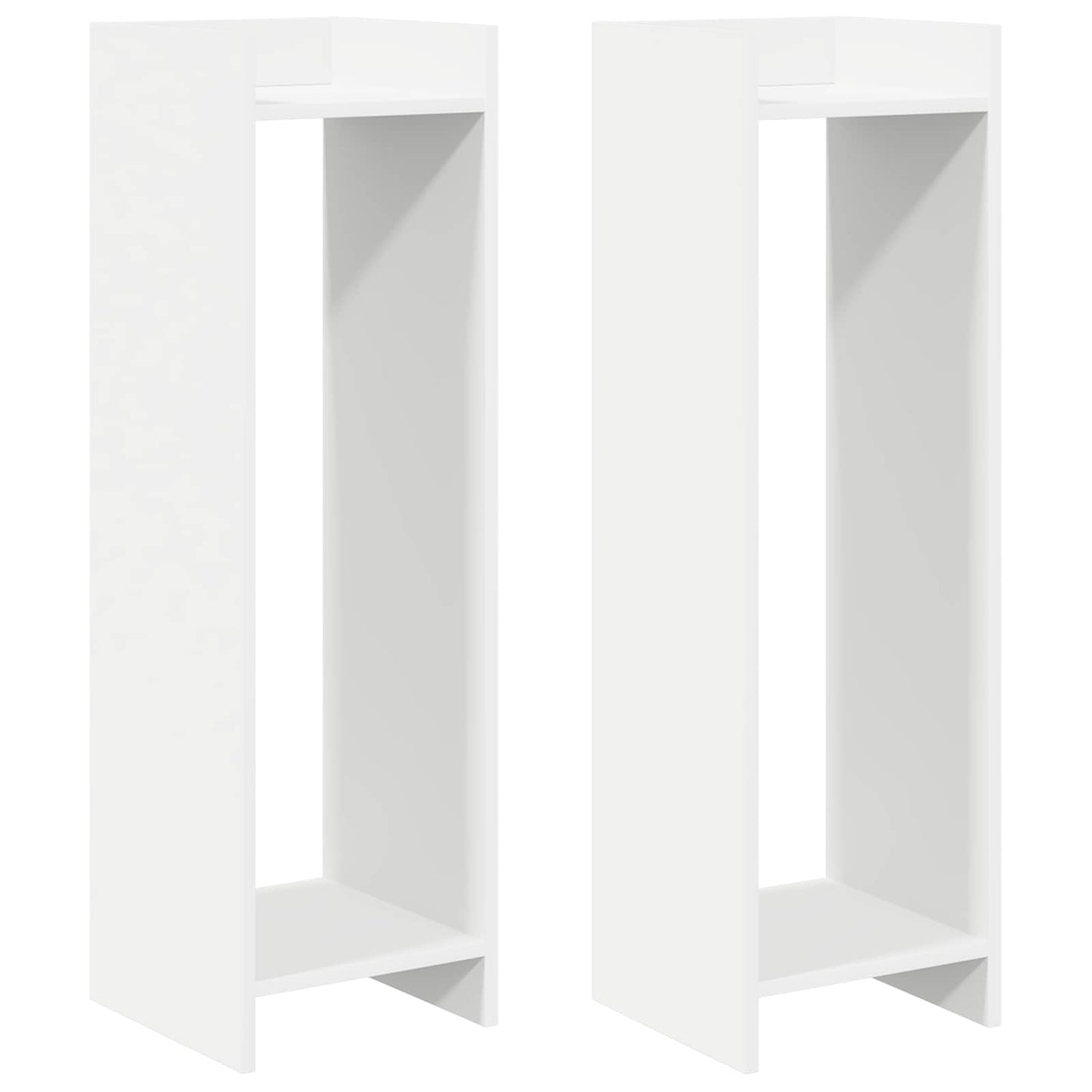 Planteholder 2 pcs Hvit 30 x 30 x 100 cm Konstruert tre vidaXL