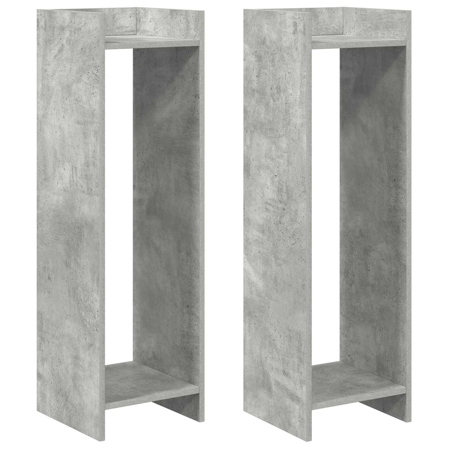 Planteholder 2 stk. BetongGrå 30 x 30 x 100 cm Konstruert tre