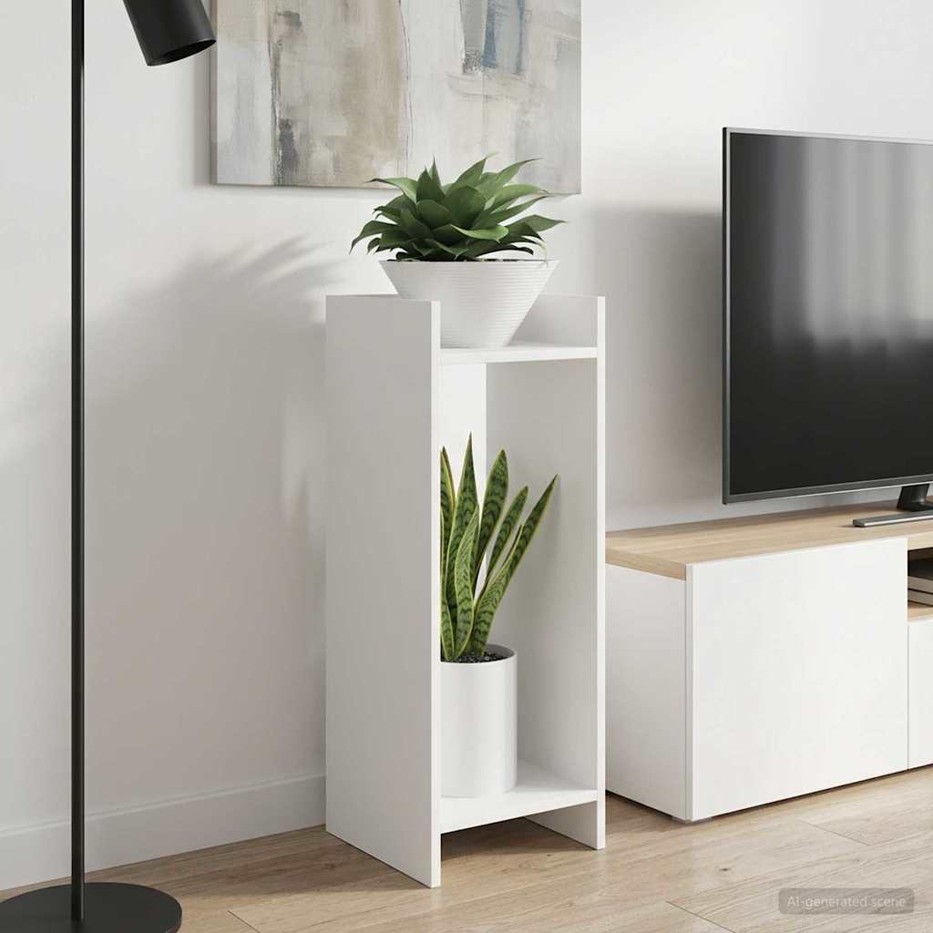 Planteholder Hvit 30 x 30 x 80 cm Konstruert tre