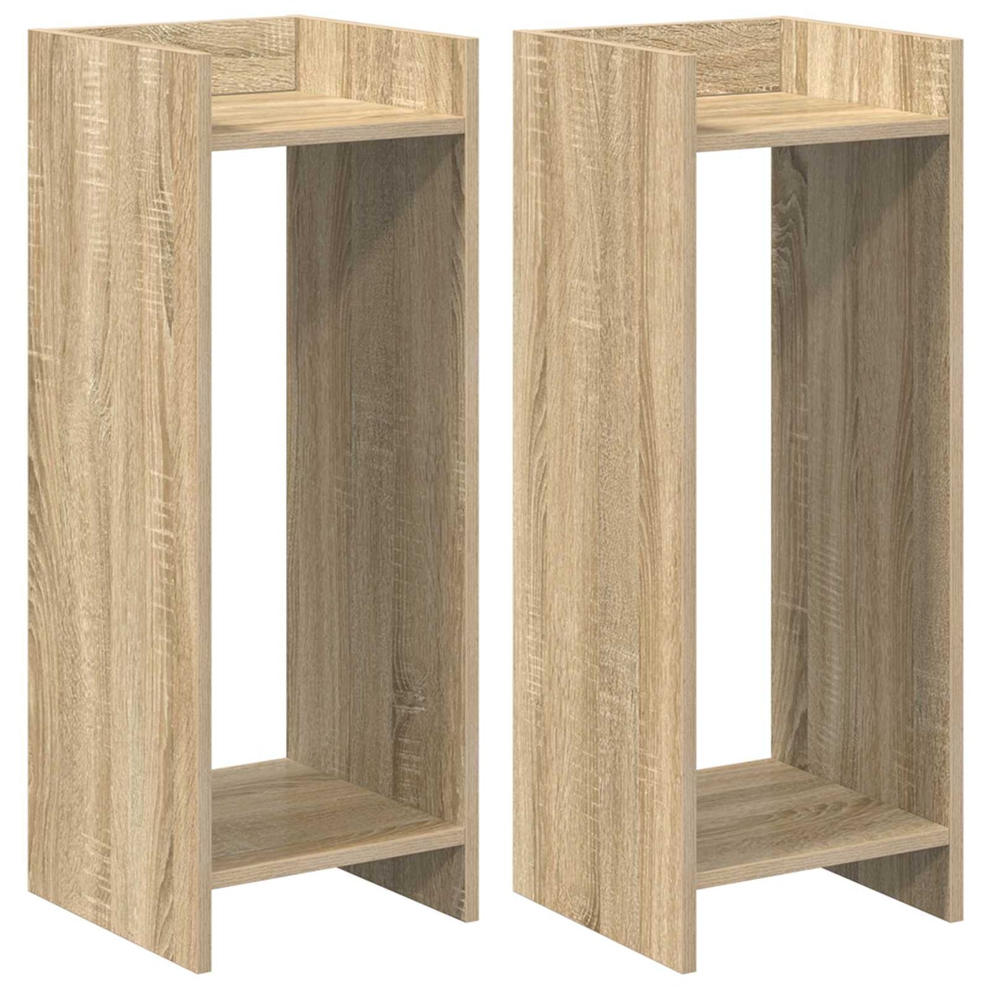 Planteholder 2 stk. Sonoma eik 30 x 30 x 80 cm Konstruert tre