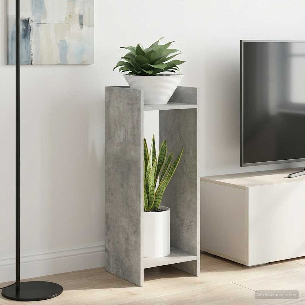 Planteholder 2 stk. BetongGrå 30 x 30 x 80 cm Konstruert tre