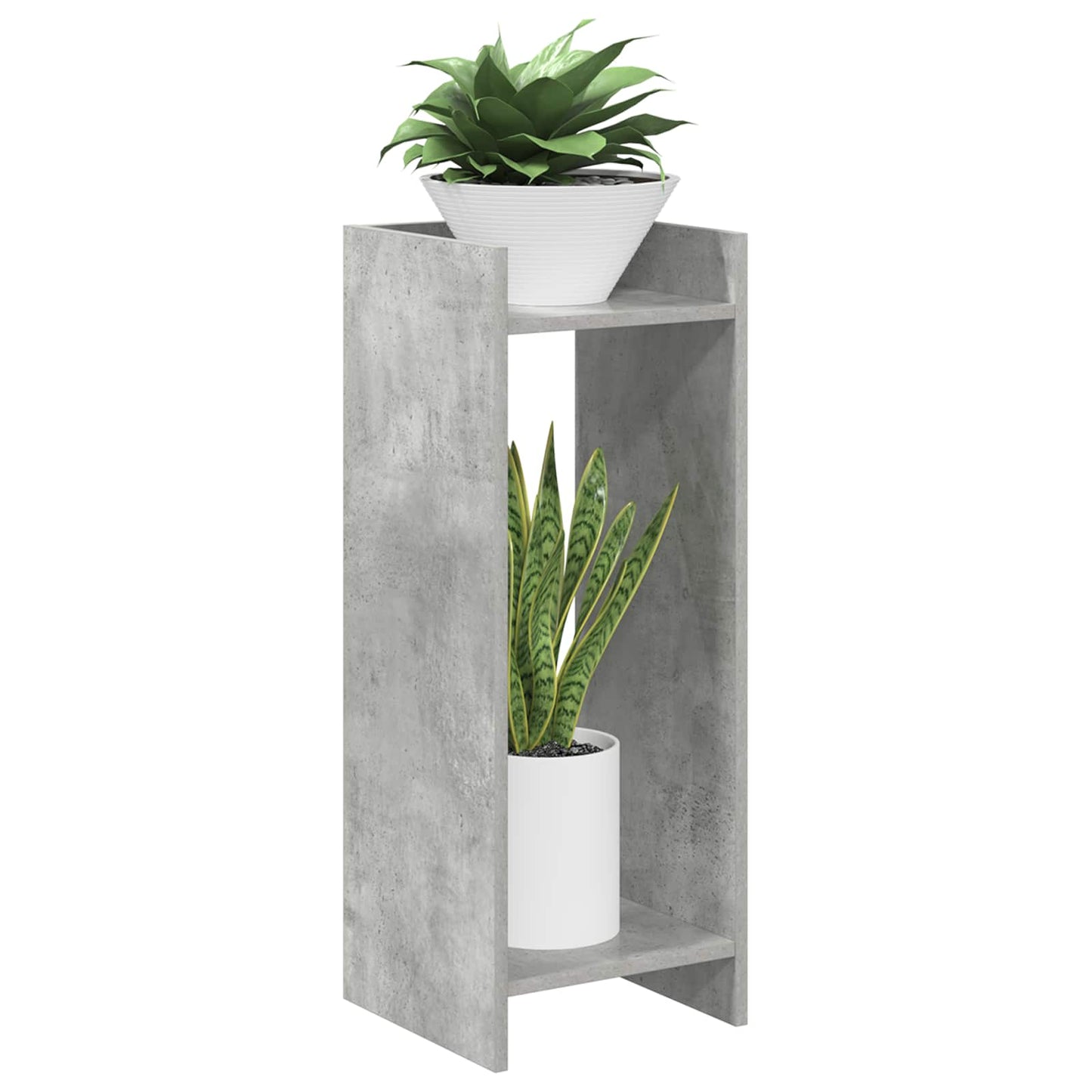 Planteholder 2 stk. BetongGrå 30 x 30 x 80 cm Konstruert tre