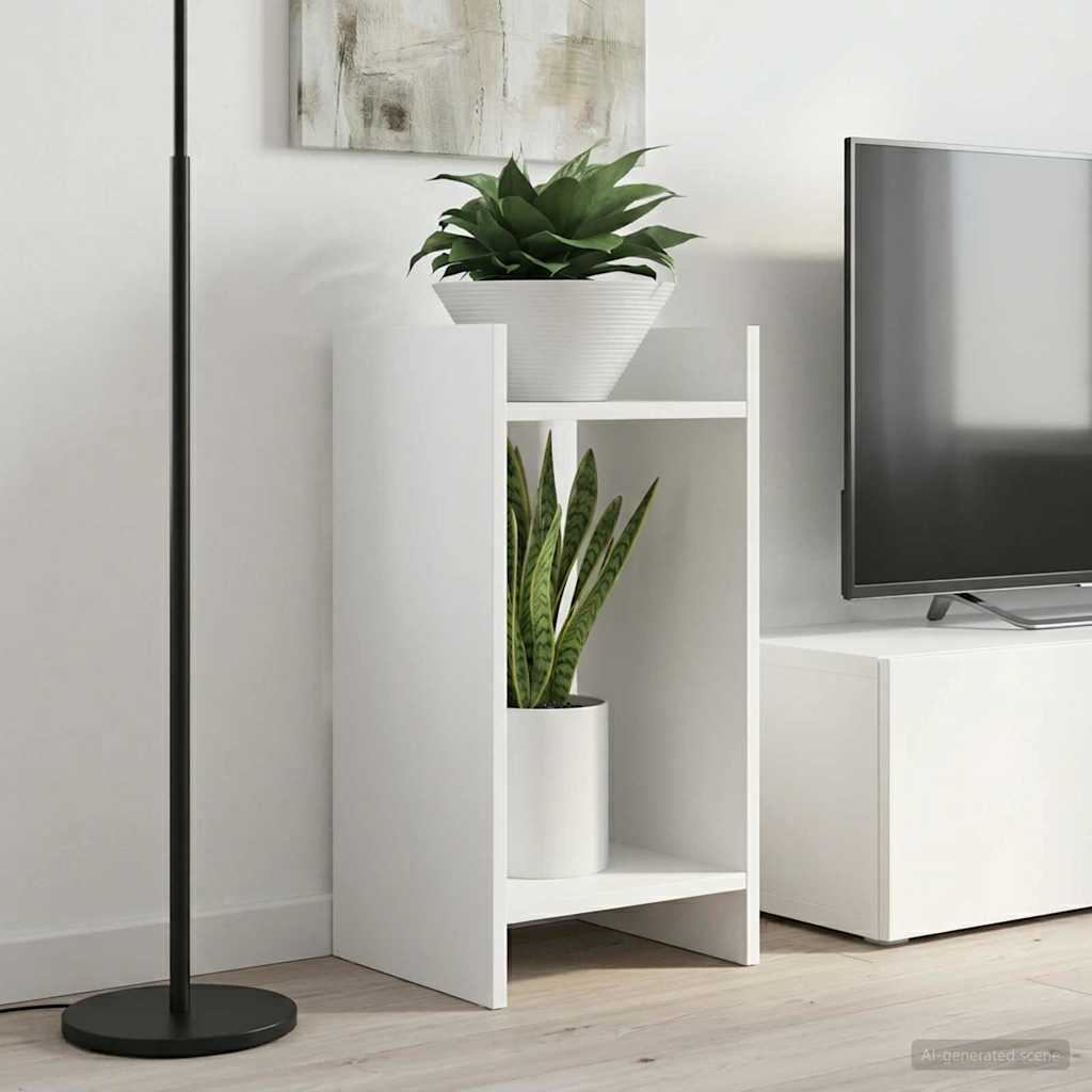 Planteholder 2 stk. Hvit 30 x 30 x 60 cm Konstruert tre