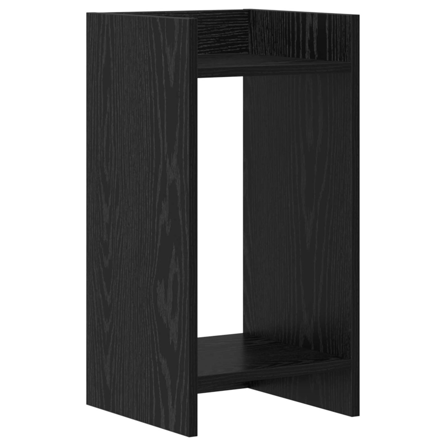 Planteholder Svart Eik 30 x 30 x 60 cm Konstruert tre