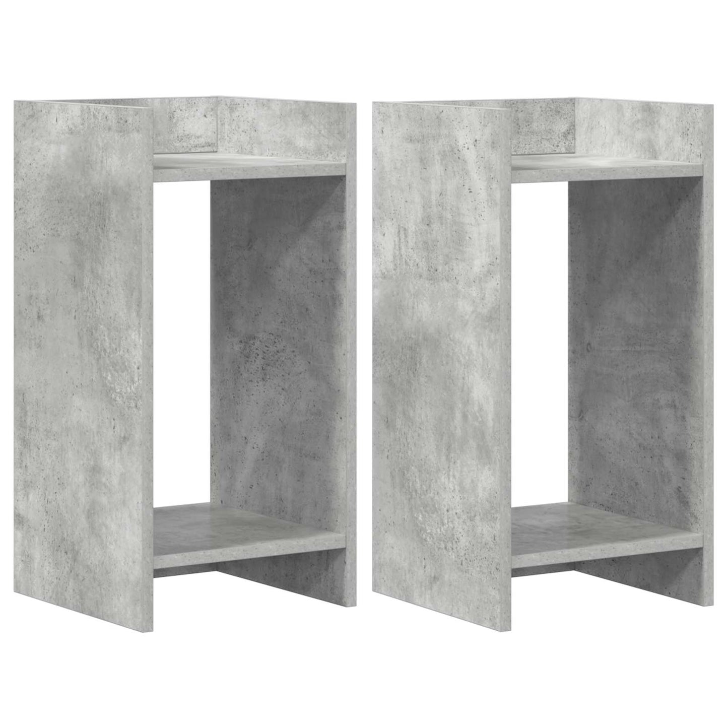 Planteholder 2 stk. BetongGrå 30 x 30 x 60 cm Konstruert tre
