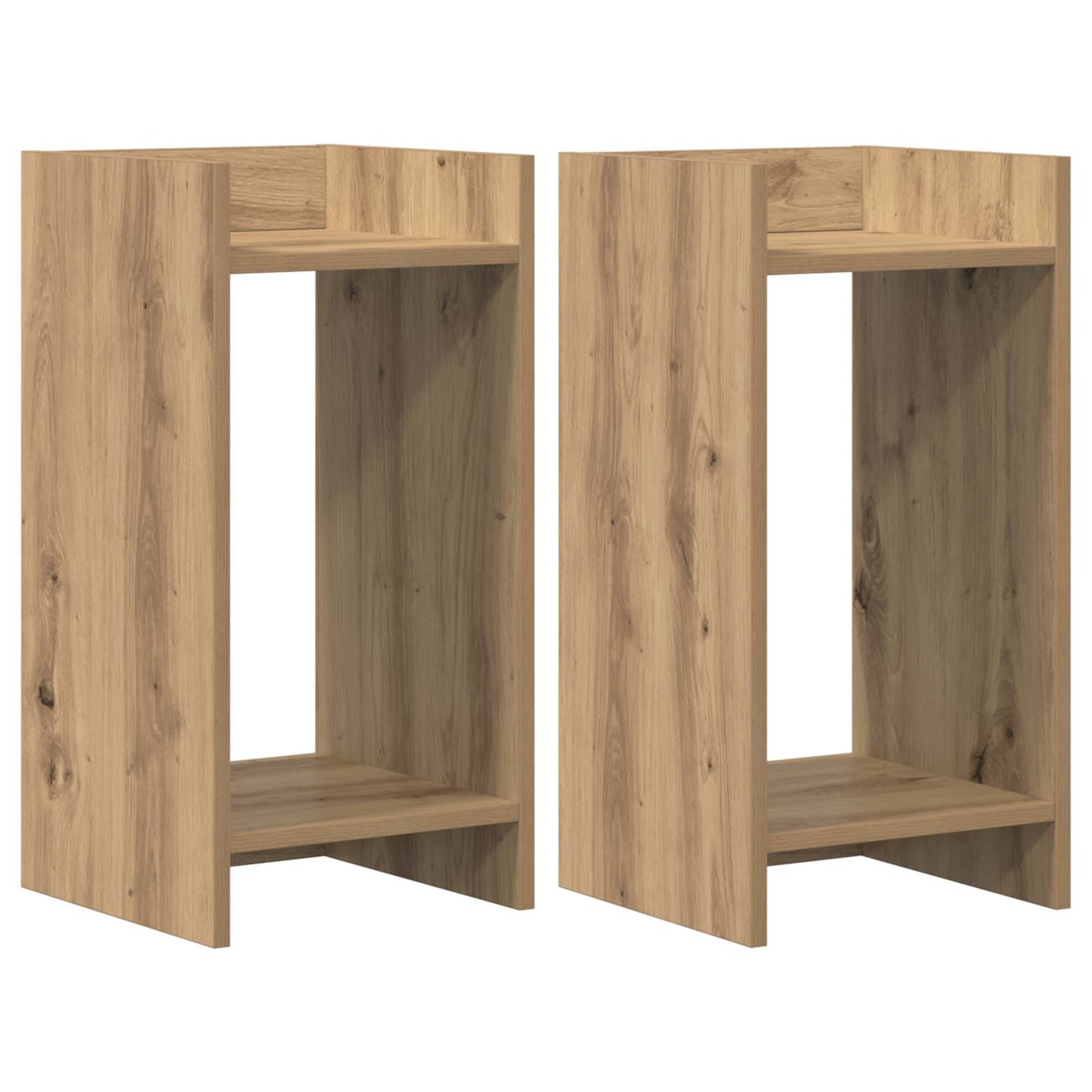Planteholder 2 pcs Artisan Eik 30 x 30 x 60 cm Konstruert tre