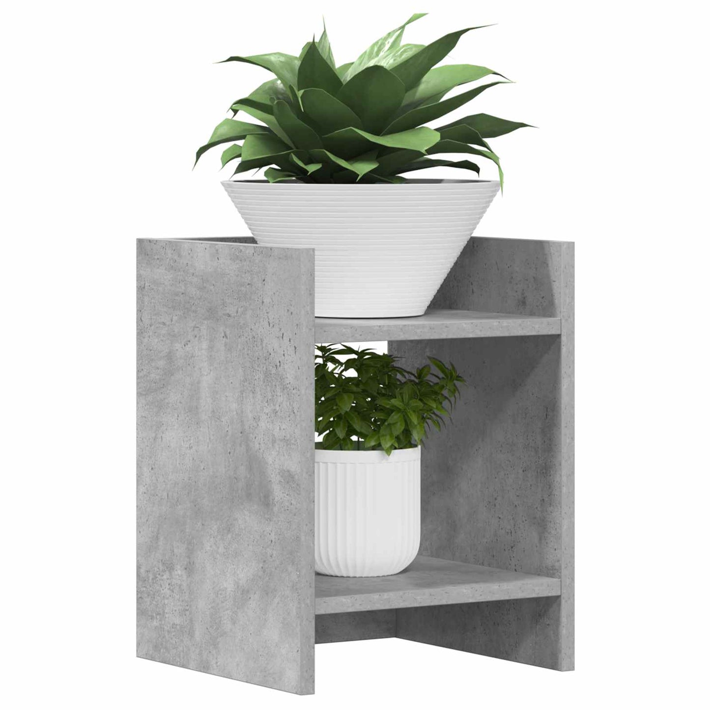 Planteholder 2 pcs BetongGrå 30 x 30 x 40 cm Konstruert tre