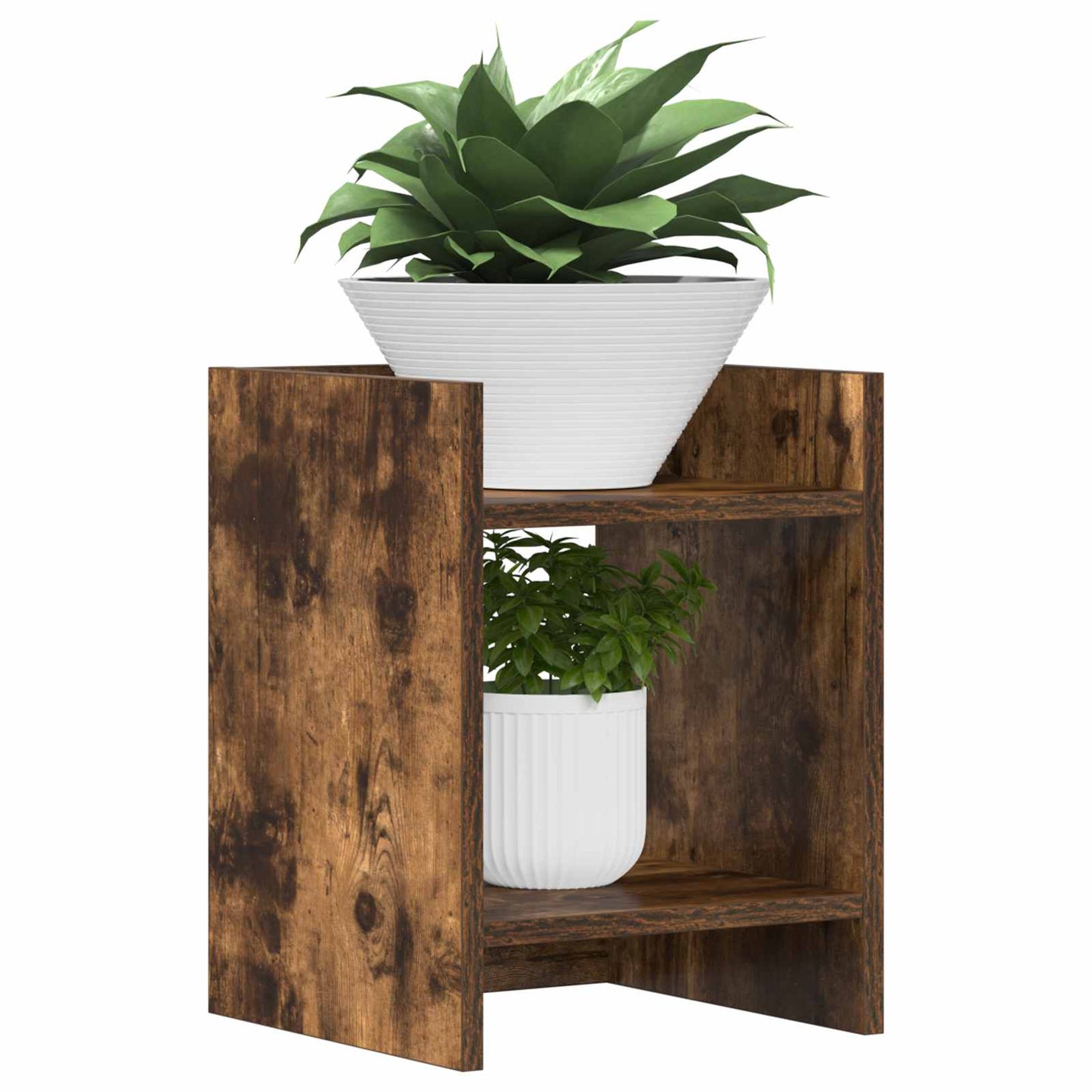 Planteholder Røkt Eik 30 x 30 x 40 cm Konstruert tre