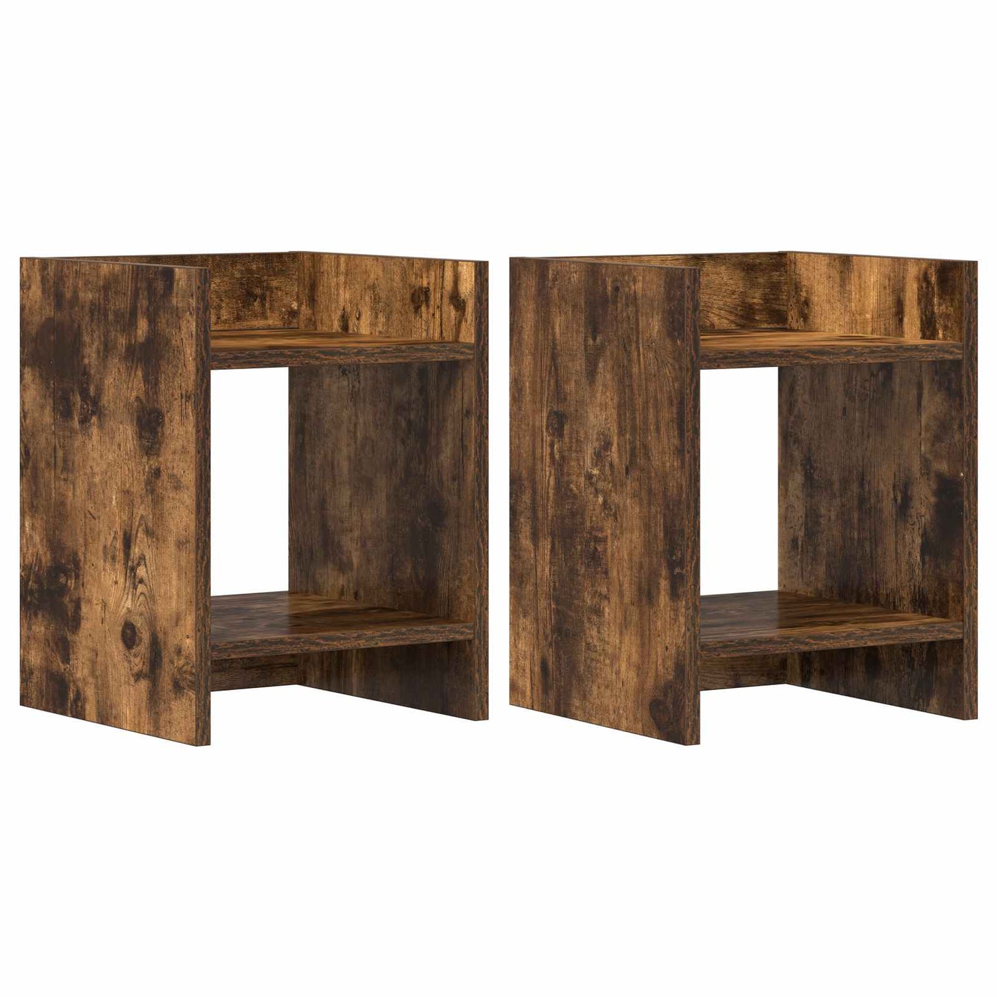 Planteholder 2 stk. Røkt Eik 30 x 30 x 40 cm Konstruert tre