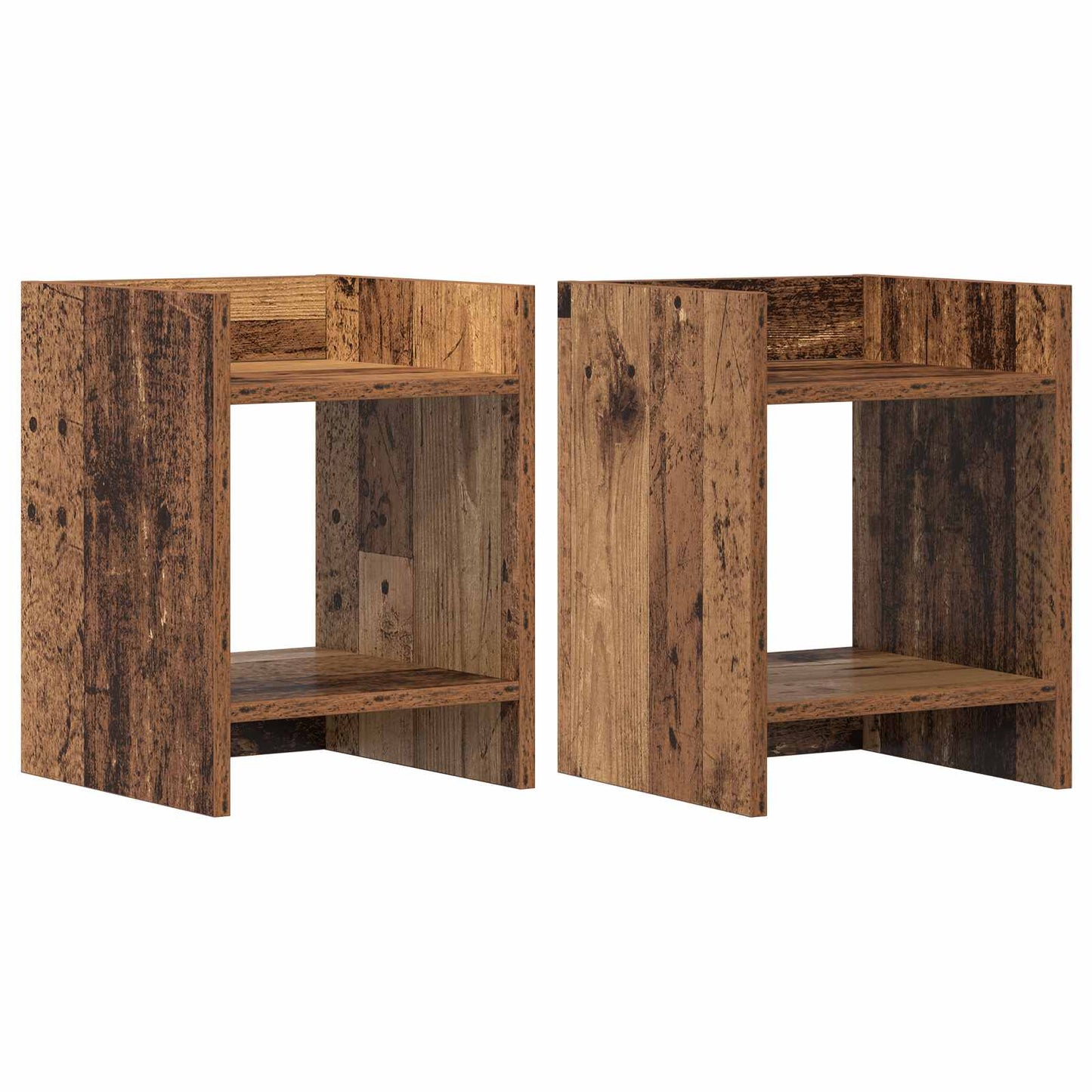 Planteholder 2 pcs Gammelt tre 30 x 30 x 40 cm Konstruert tre