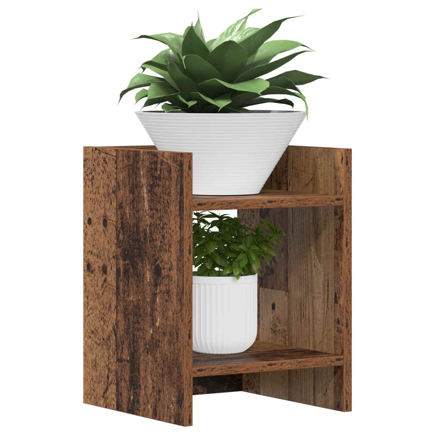 Planteholder 2 pcs Gammelt tre 30 x 30 x 40 cm Konstruert tre