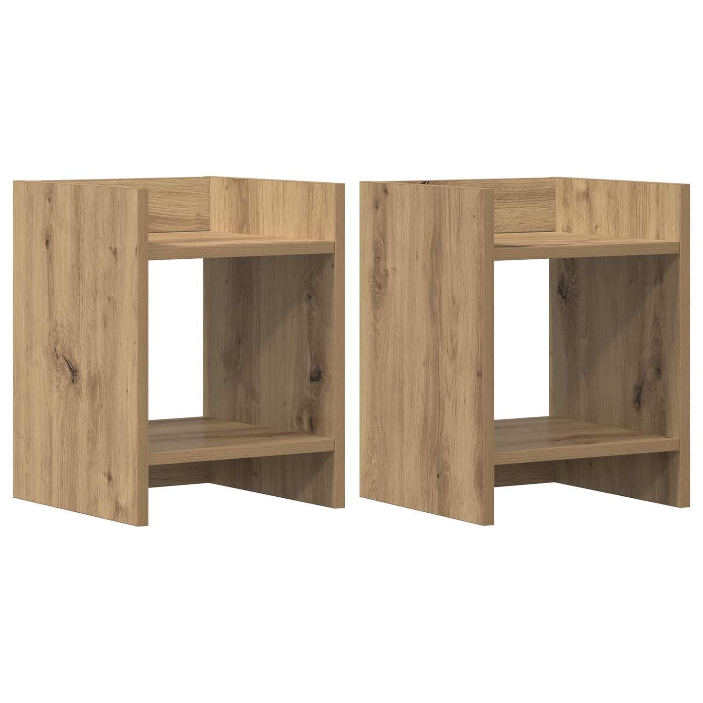 Planteholder 2 stk. Artisan Eik 30 x 30 x 40 cm Konstruert tre