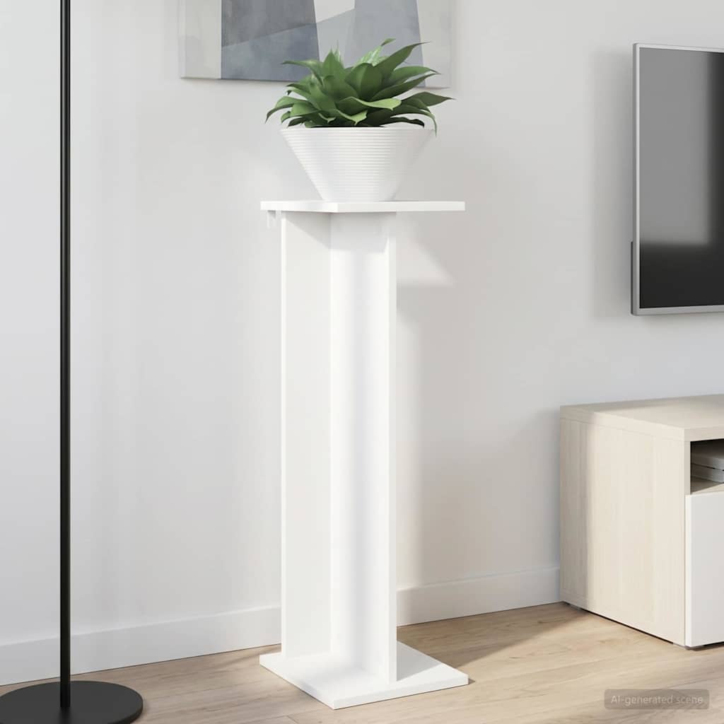 Planteholder 2 pcs Hvit 25 x 25,5 x 80,5 cm Konstruert tre