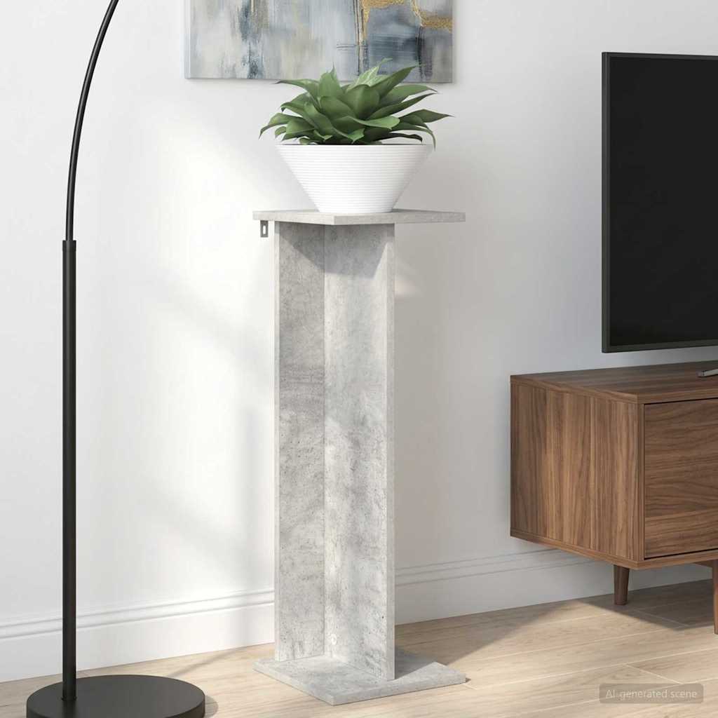 Planteholder 2 pcs BetongGrå 25 x 25,5 x 80,5 cm Konstruert tre