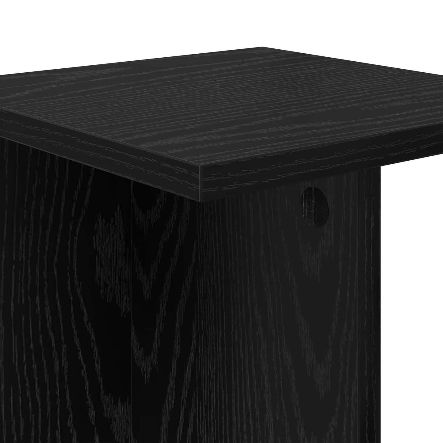 Planteholder 2 pcs Svart Eik 25 x 25,5 x 60,5 cm Konstruert tre