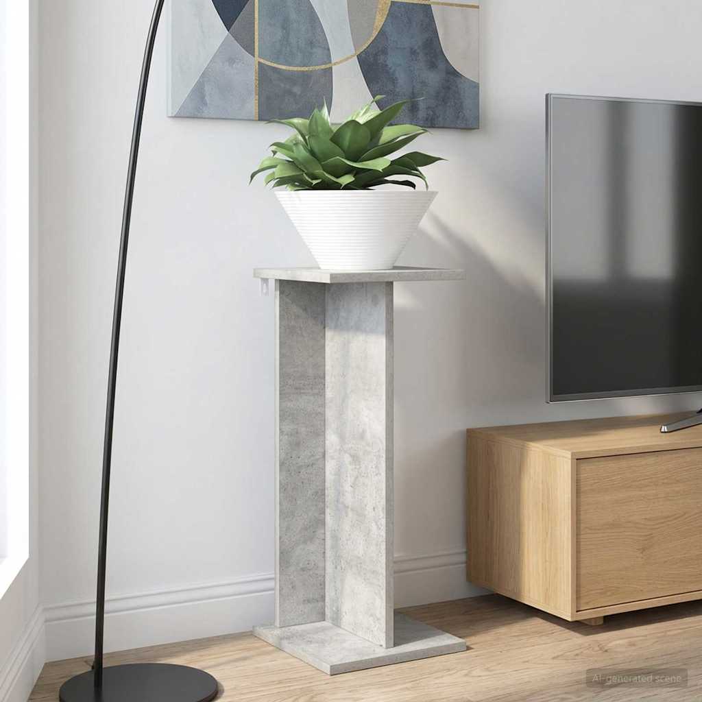 Planteholder 2 pcs BetongGrå 25 x 25,5 x 60,5 cm Konstruert tre