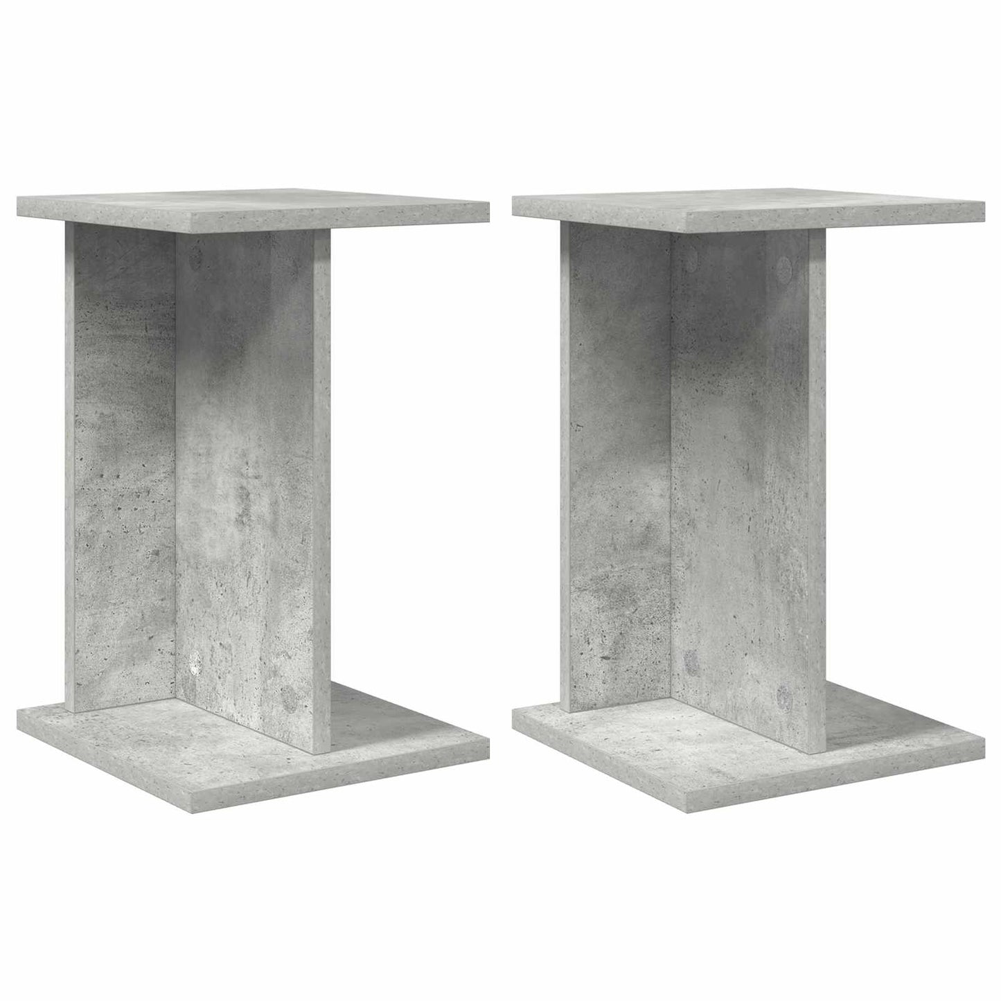 Planteholder 2 pcs BetongGrå 25 x 25,5 x 40,5 cm Konstruert tre