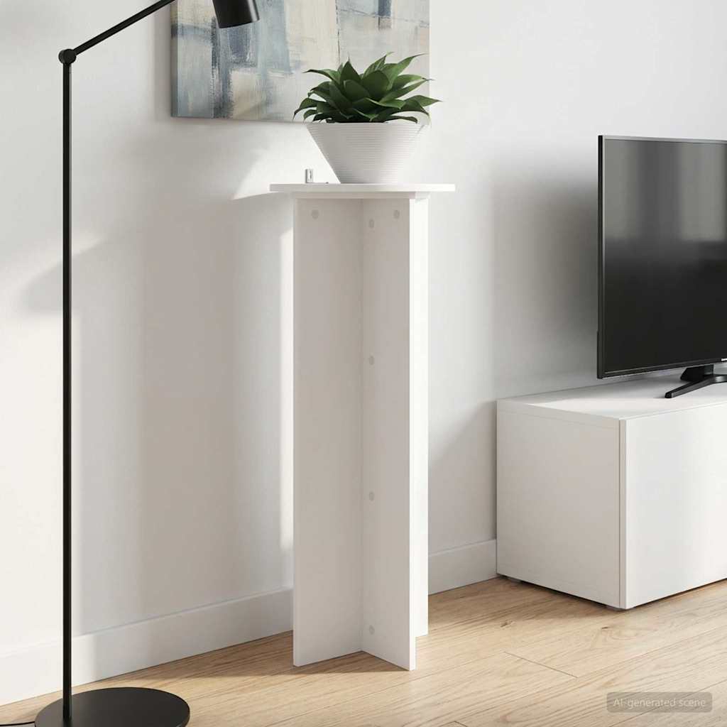 Planteholder 2 pcs Hvit Ø40 x 100 cm Konstruert tre