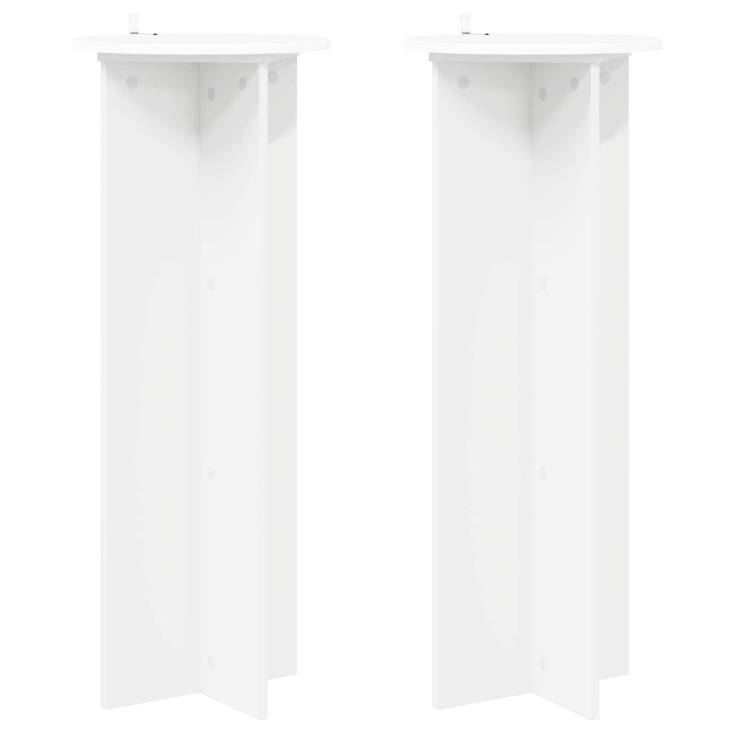 Planteholder 2 pcs Hvit Ø40 x 100 cm Konstruert tre