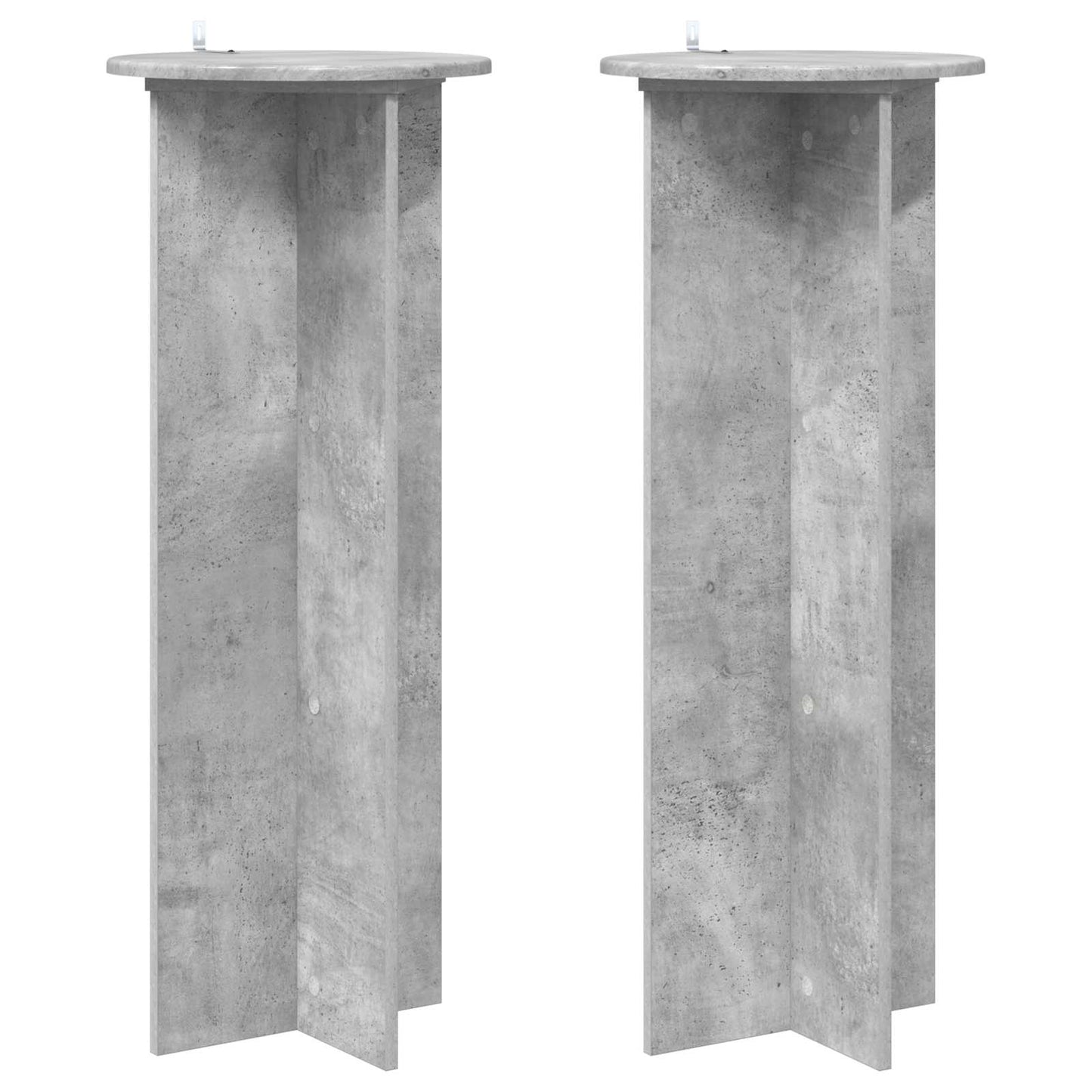 Planteholder 2 pcs Betonggrå Ø40 x 100 cm Konstruert tre