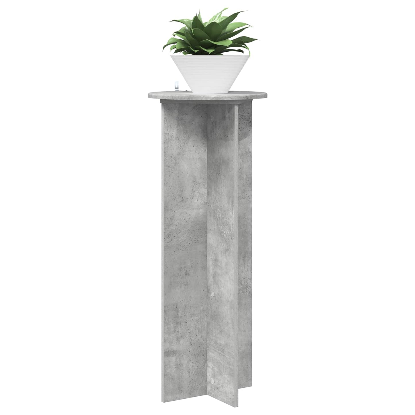 Planteholder 2 pcs Betonggrå Ø40 x 100 cm Konstruert tre
