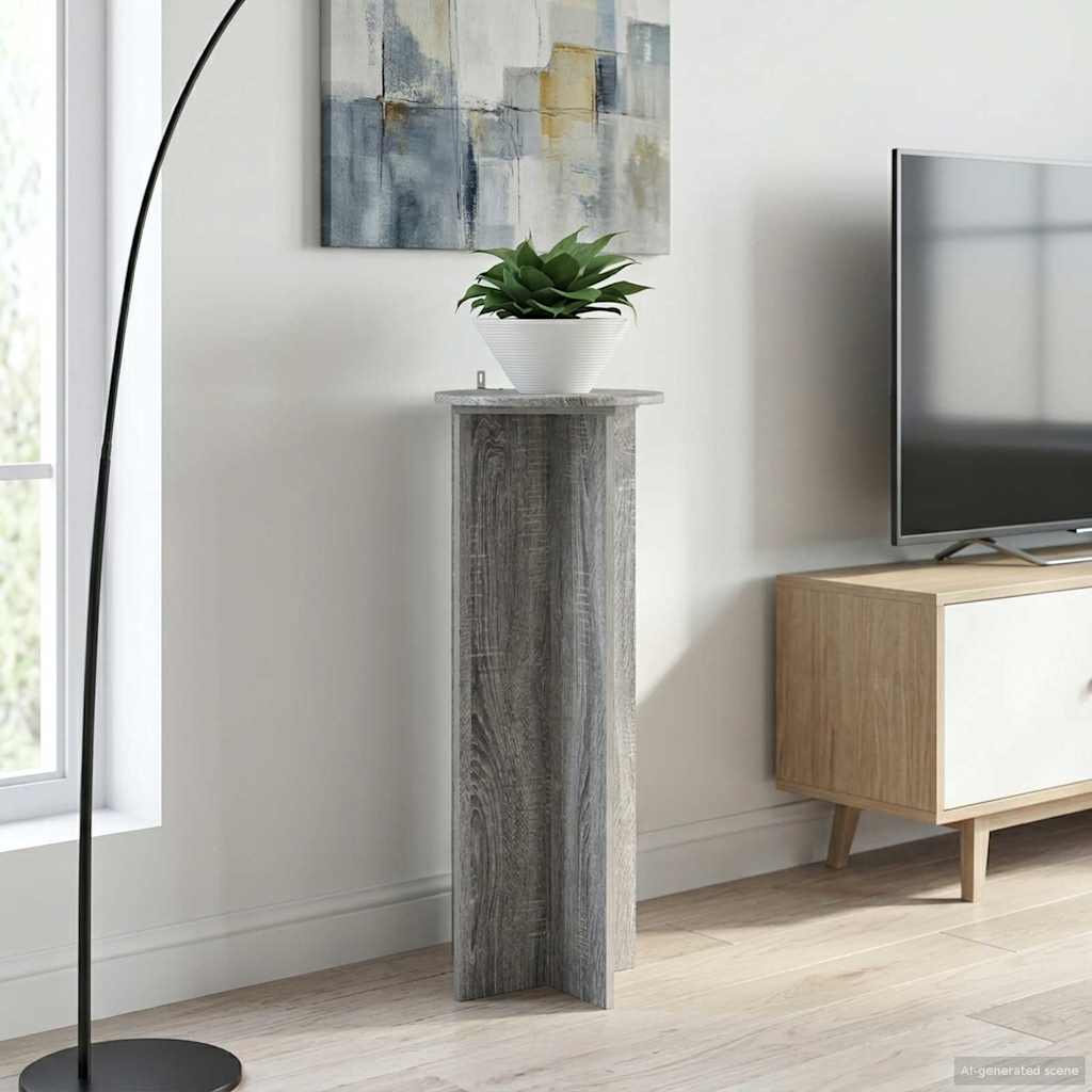 Planteholder 2 pcs Grå sonoma Ø40 x 100 cm Konstruert tre