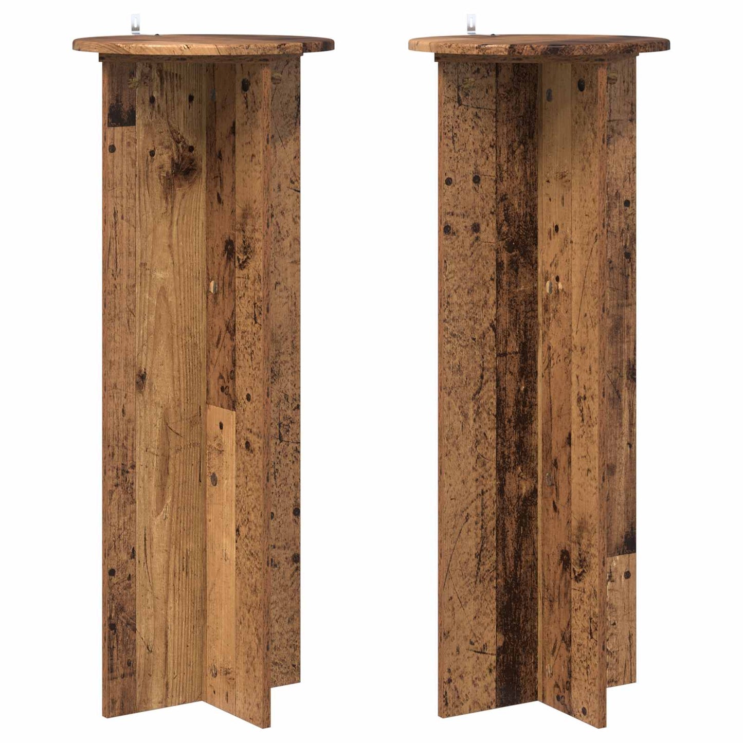 Planteholder 2 pcs Gammelt tre Ø40 x 100 cm Konstruert tre