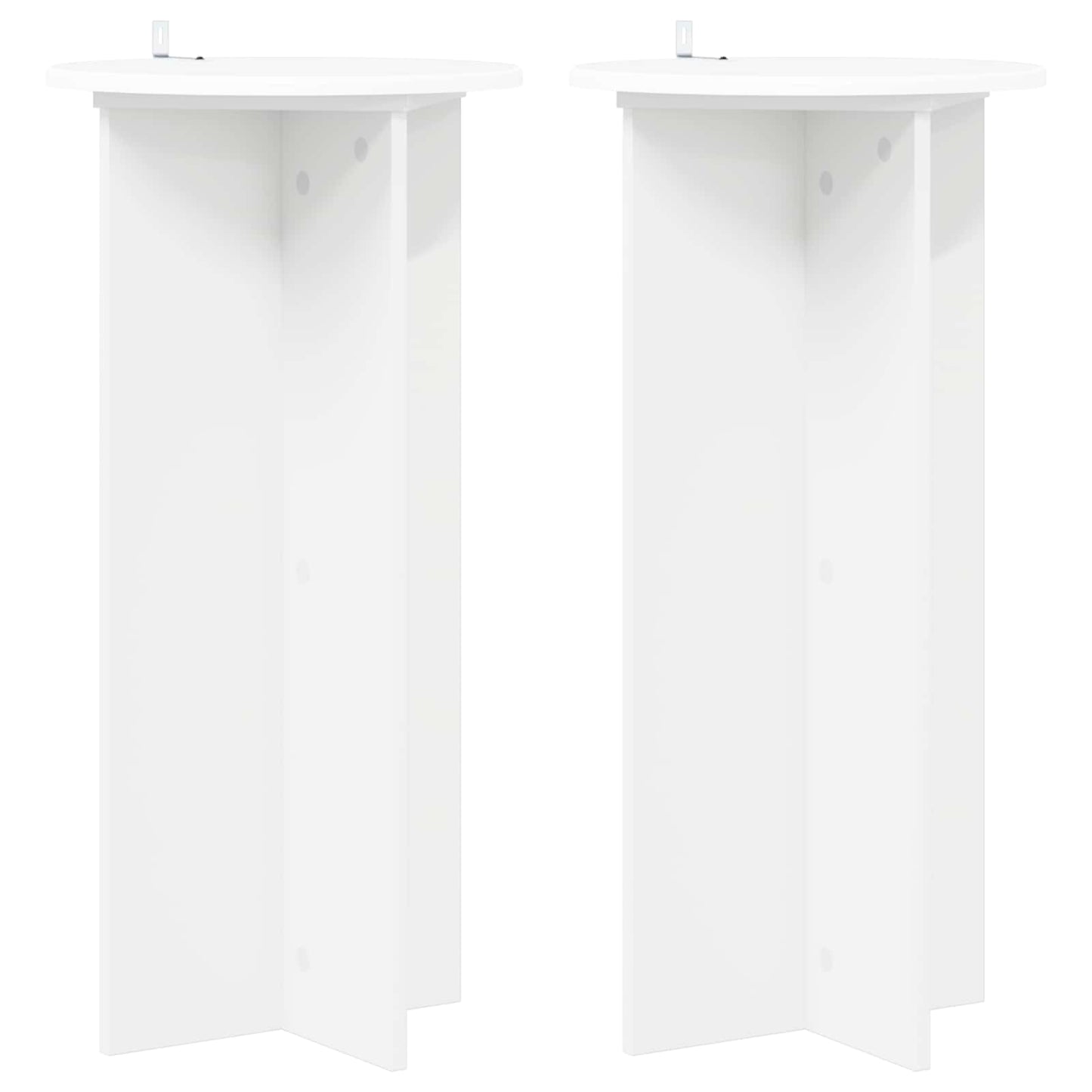 Planteholder 2 pcs Hvit Ø40 x 80 cm Konstruert tre
