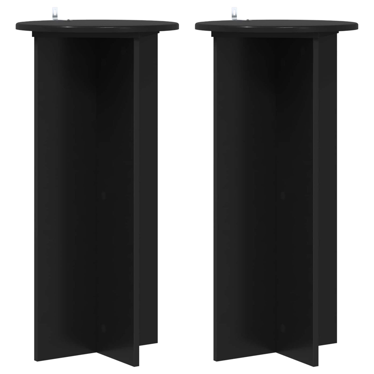 Planteholder 2 pcs Svart 40 x 40 x 80 cm Konstruert tre