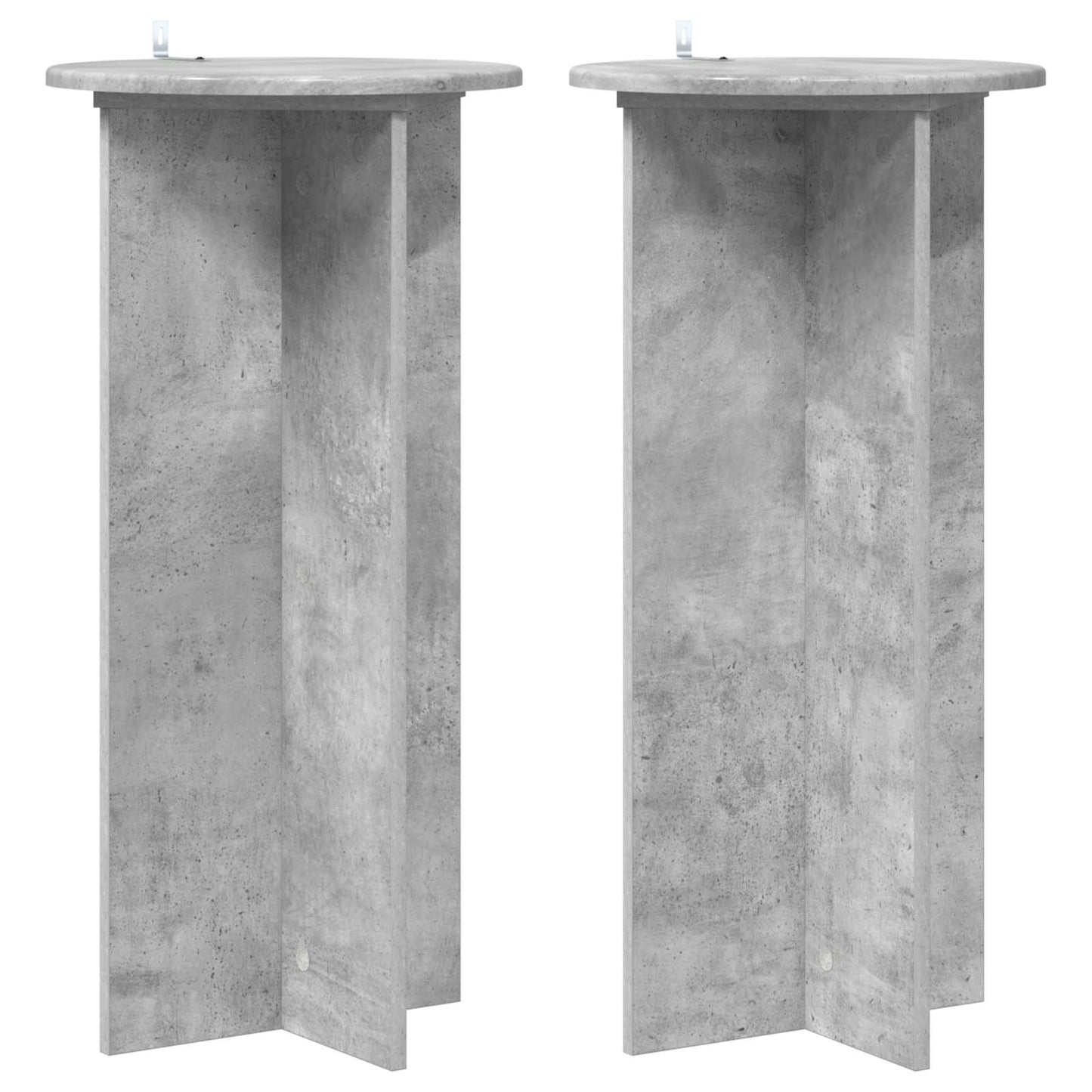 Planteholder 2 pcs Betonggrå 40 x 40 x 80 cm Konstruert tre