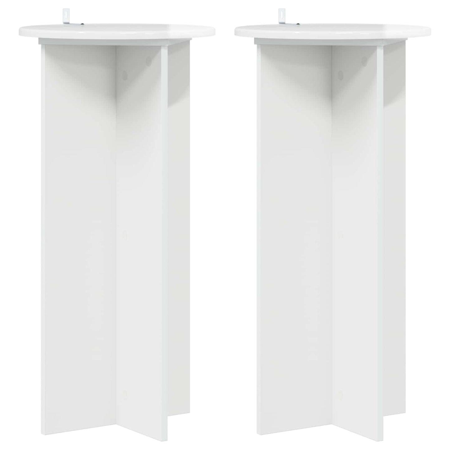 Planteholder 2 pcs Høgglans hvit 40 x 40 x 80 cm Konstruert tre