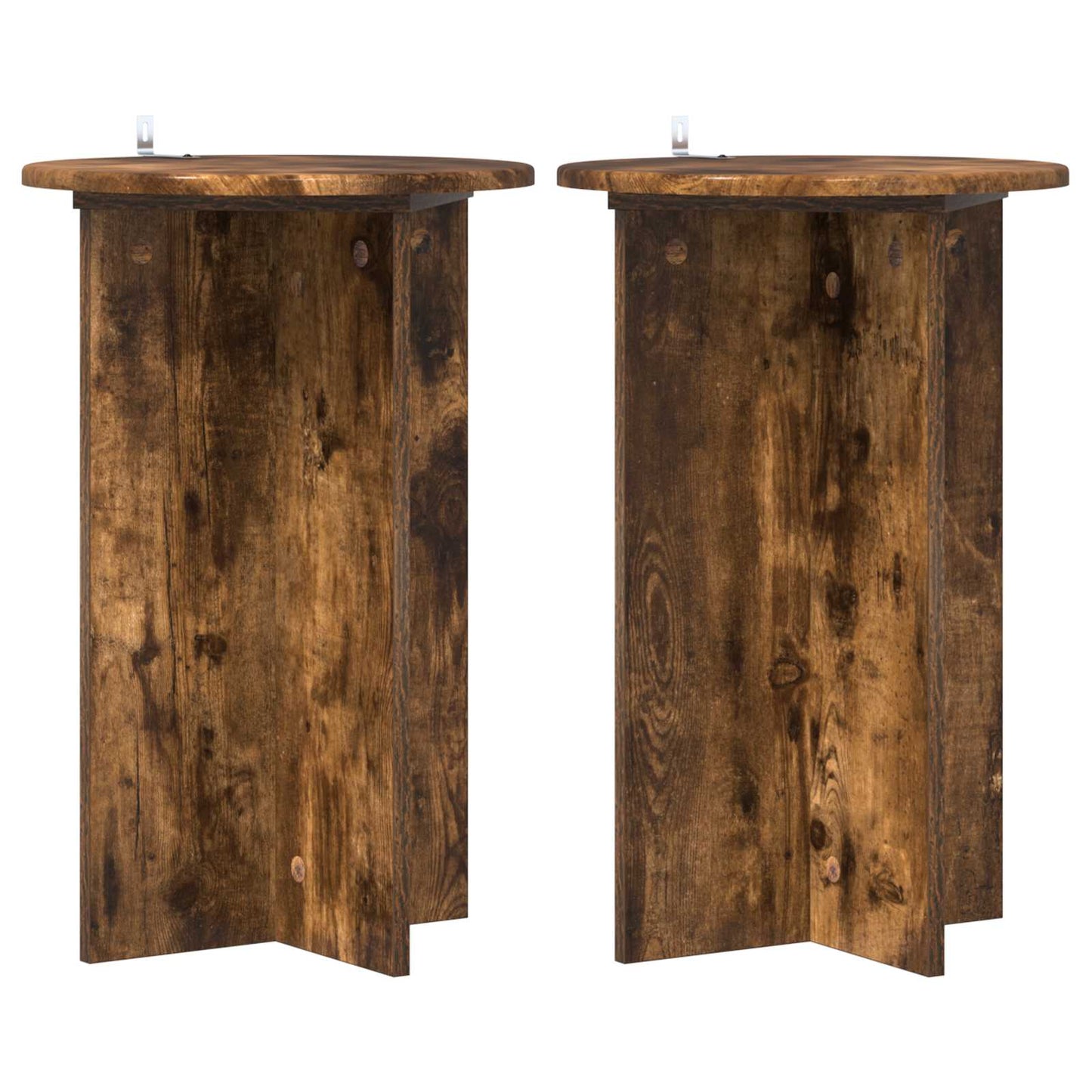 Planteholder 2 pcs Røkt Eik Ø40 x 60 cm Konstruert tre