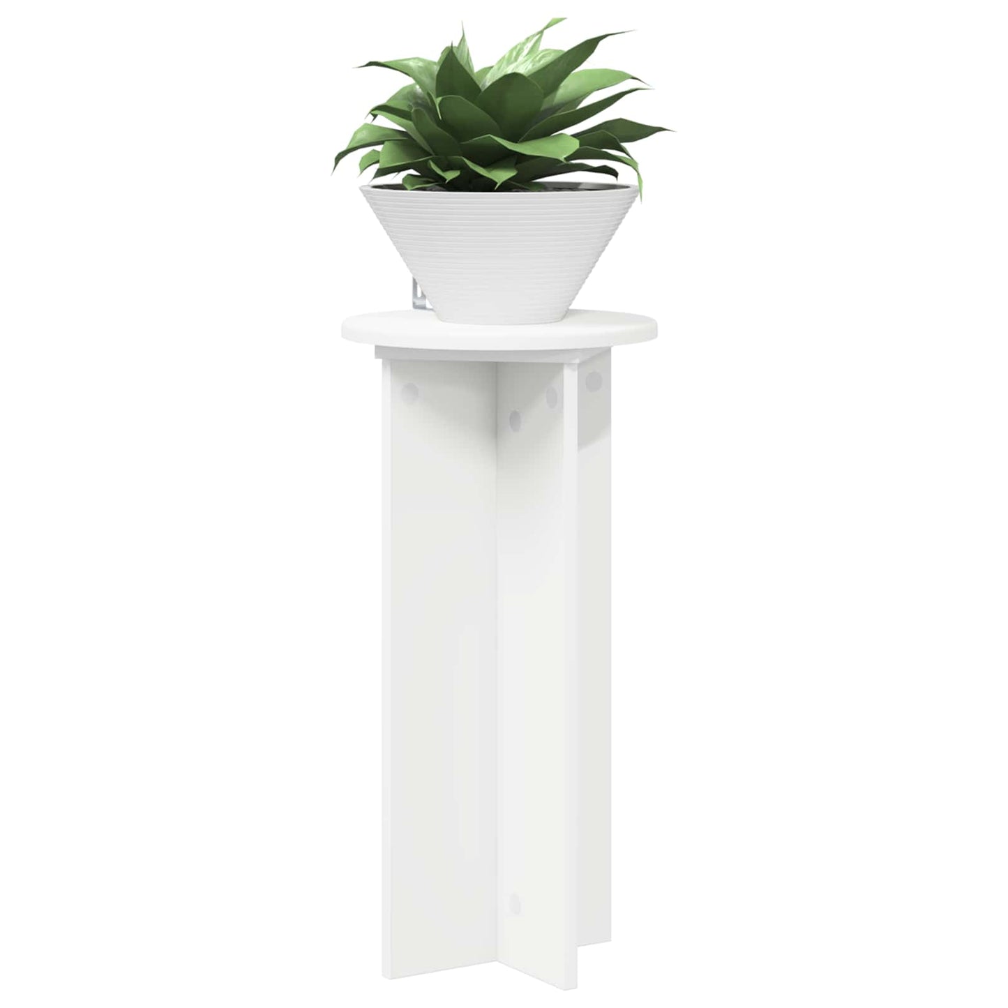Planteholder 2 pcs Hvit Ø29,5 x 60 cm Konstruert tre