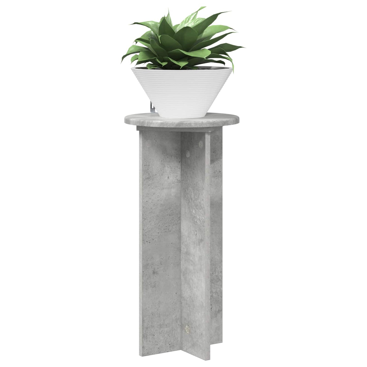 Planteholder 2 pcs Betonggrå 29,5 x 29,5 x 60 cm Konstruert tre