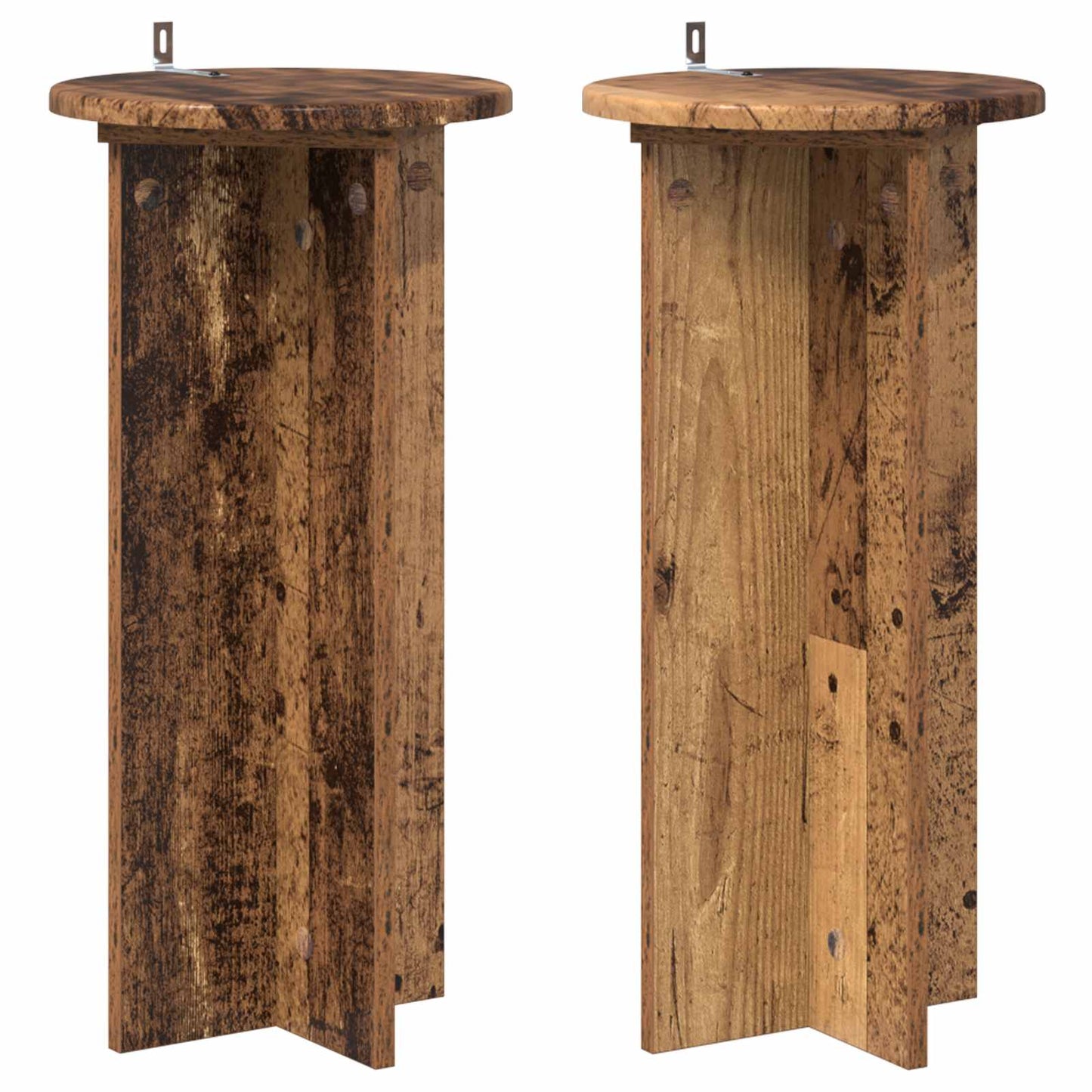 Planteholder 2 pcs Gammelt tre 29,5 x 29,5 x 60 cm