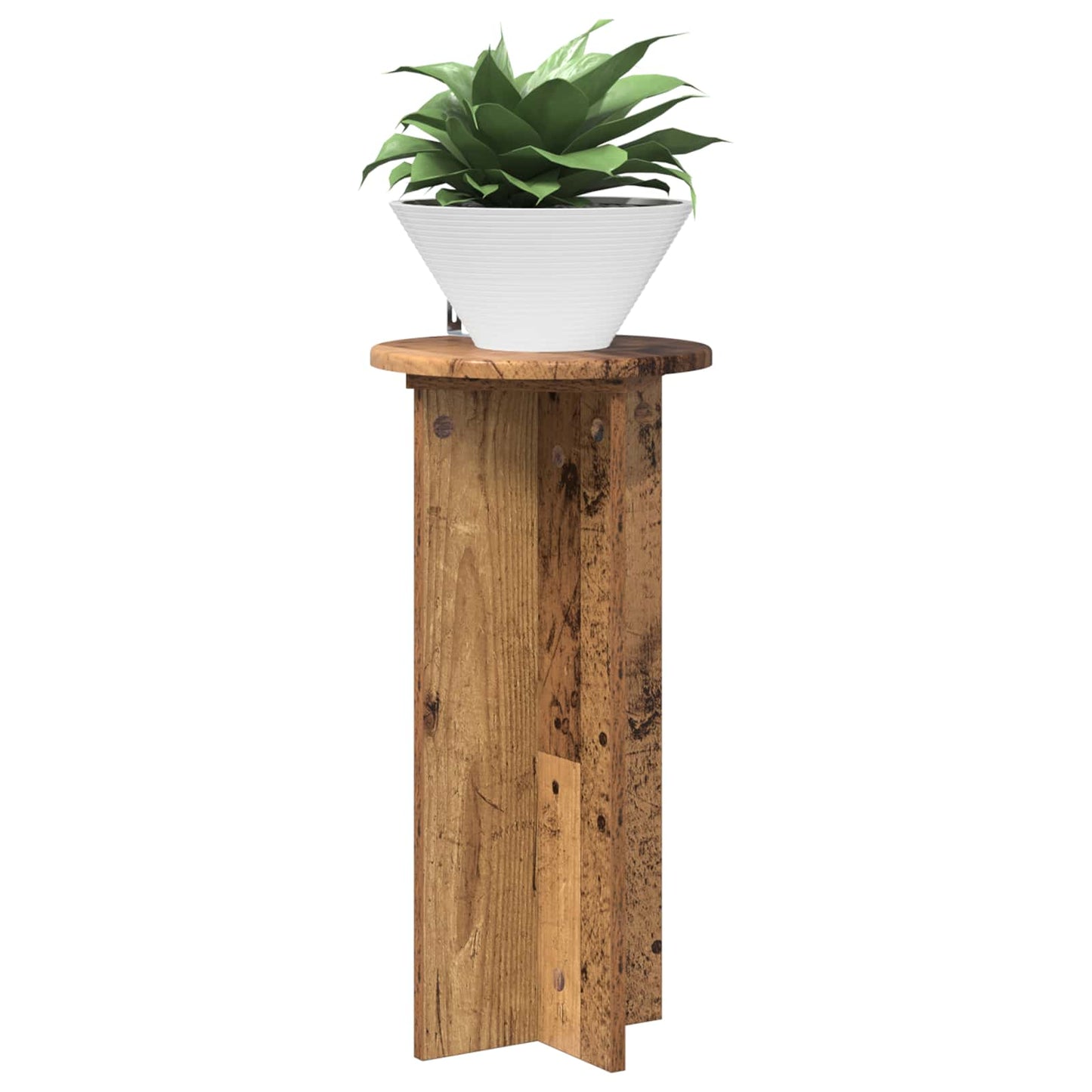 Planteholder 2 pcs Gammelt tre 29,5 x 29,5 x 60 cm