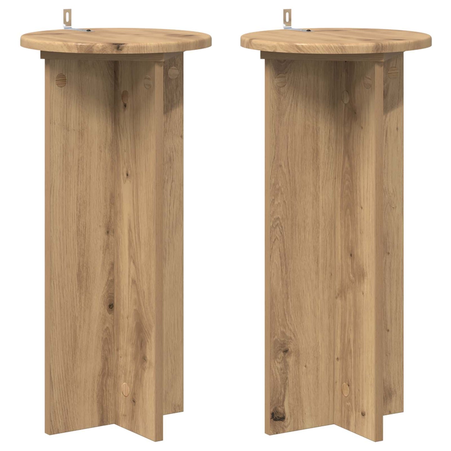 Planteholder 2 stk. Artisan eik 29,5 x 29,5 x 60 cm