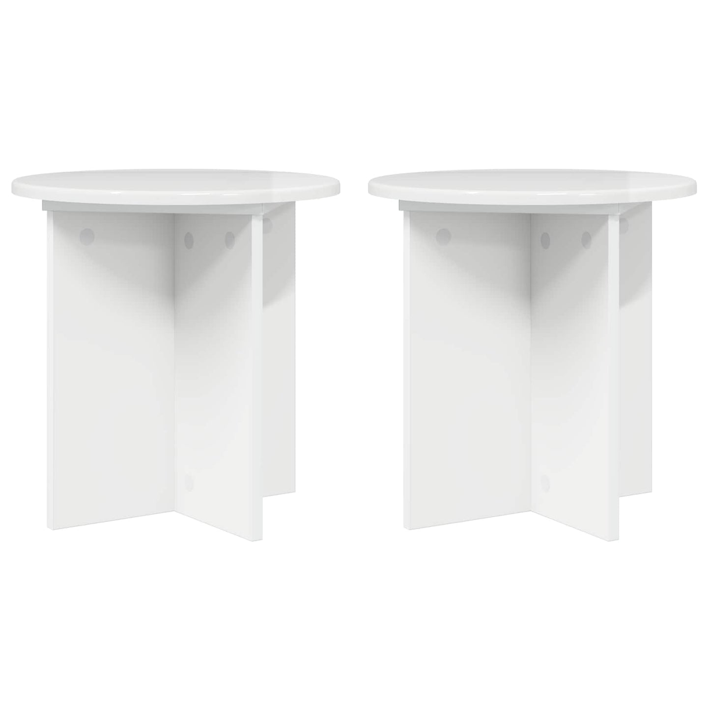 Planteholder 2 pcs Høgglans hvit 40 x 40 x 40 cm Konstruert tre
