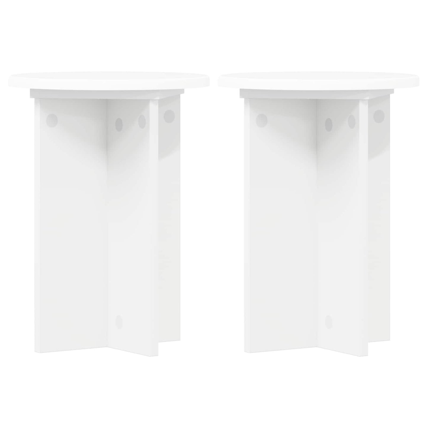 Planteholder 2 pcs Hvit Ø29,5 x 40 cm Konstruert tre