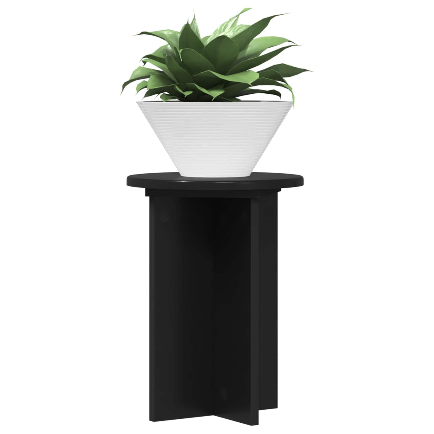 Planteholder 2 pcs Svart Ø29,5 x 40 cm Konstruert tre