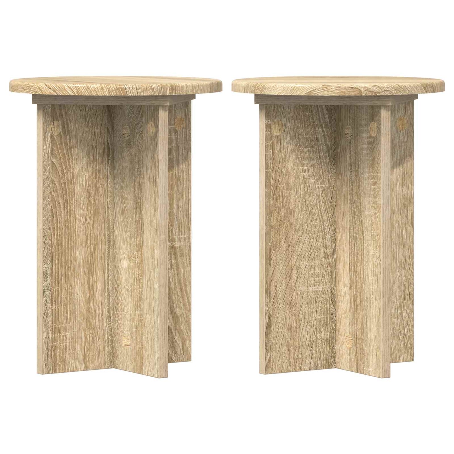 Planteholder 2 pcs Sonoma eik Ø29,5 x 40 cm Konstruert tre