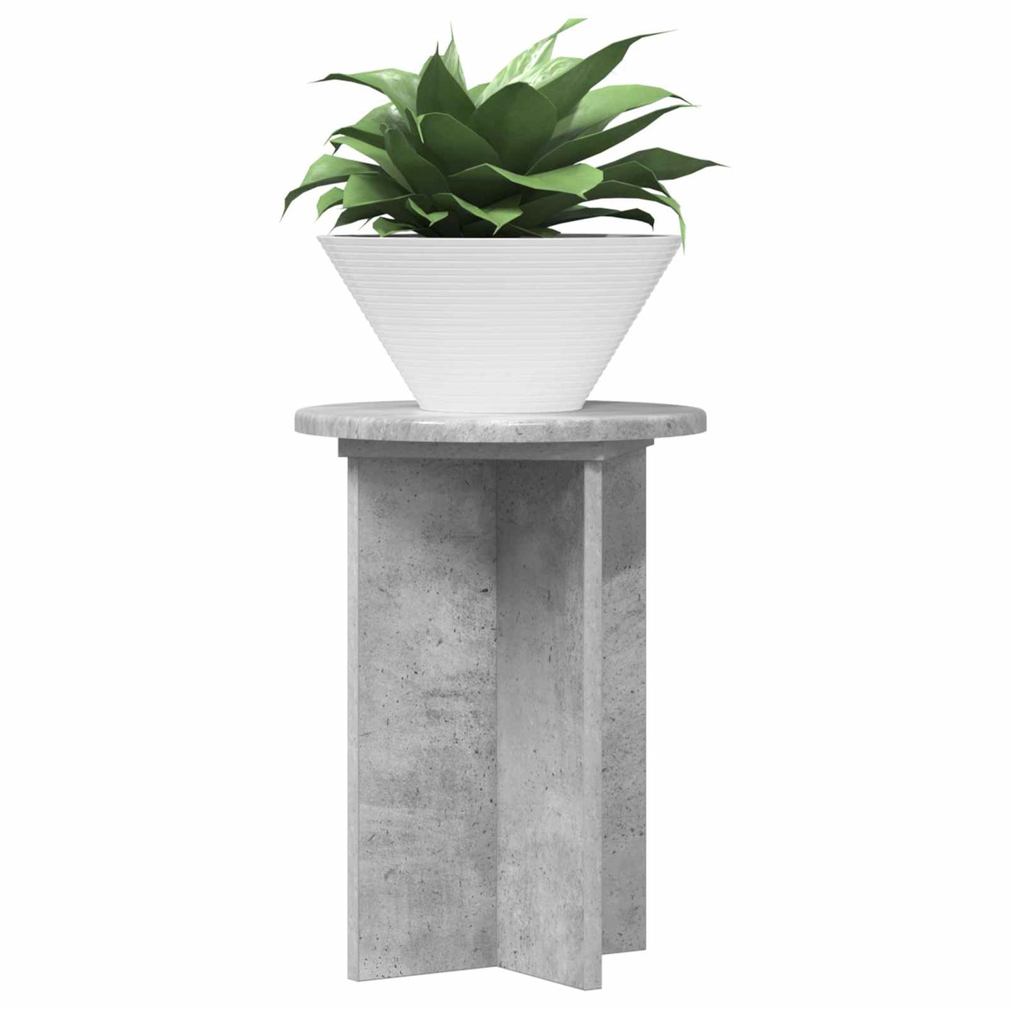 Planteholder 2 pcs Betonggrå Ø29,5 x 40 cm Konstruert tre